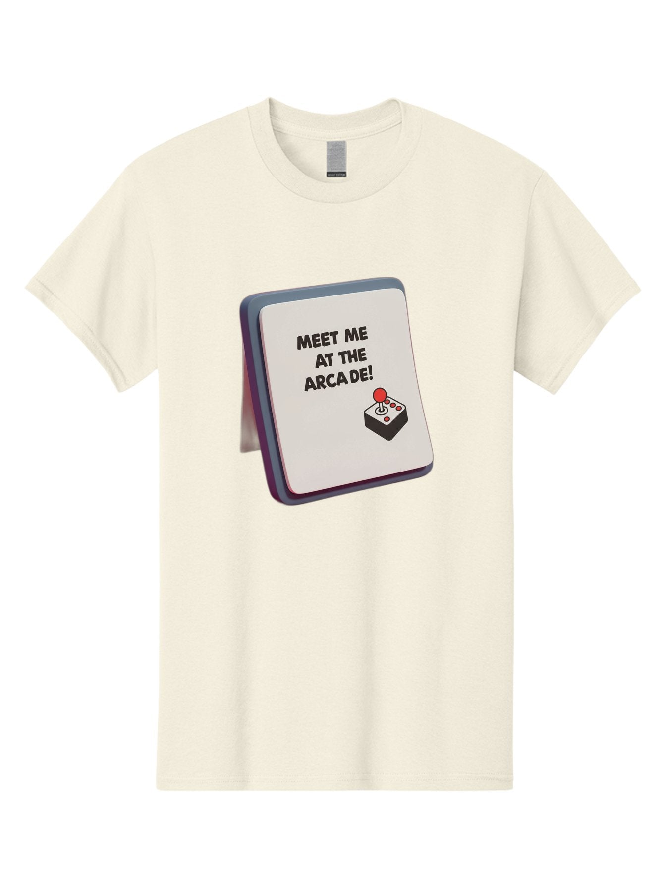 Meet-Me-At-The-Arcade Men'S Graphic Tee, 100% Cotton, Comfortable Casual Summer Wear, Machine Washable, Arcade Invitation, Vintage Video Games, Retro Gaming, Nostalgic Fun, Gaming Culture, Joystick Graphics, Classic Arcade Vibes, Baa998 8