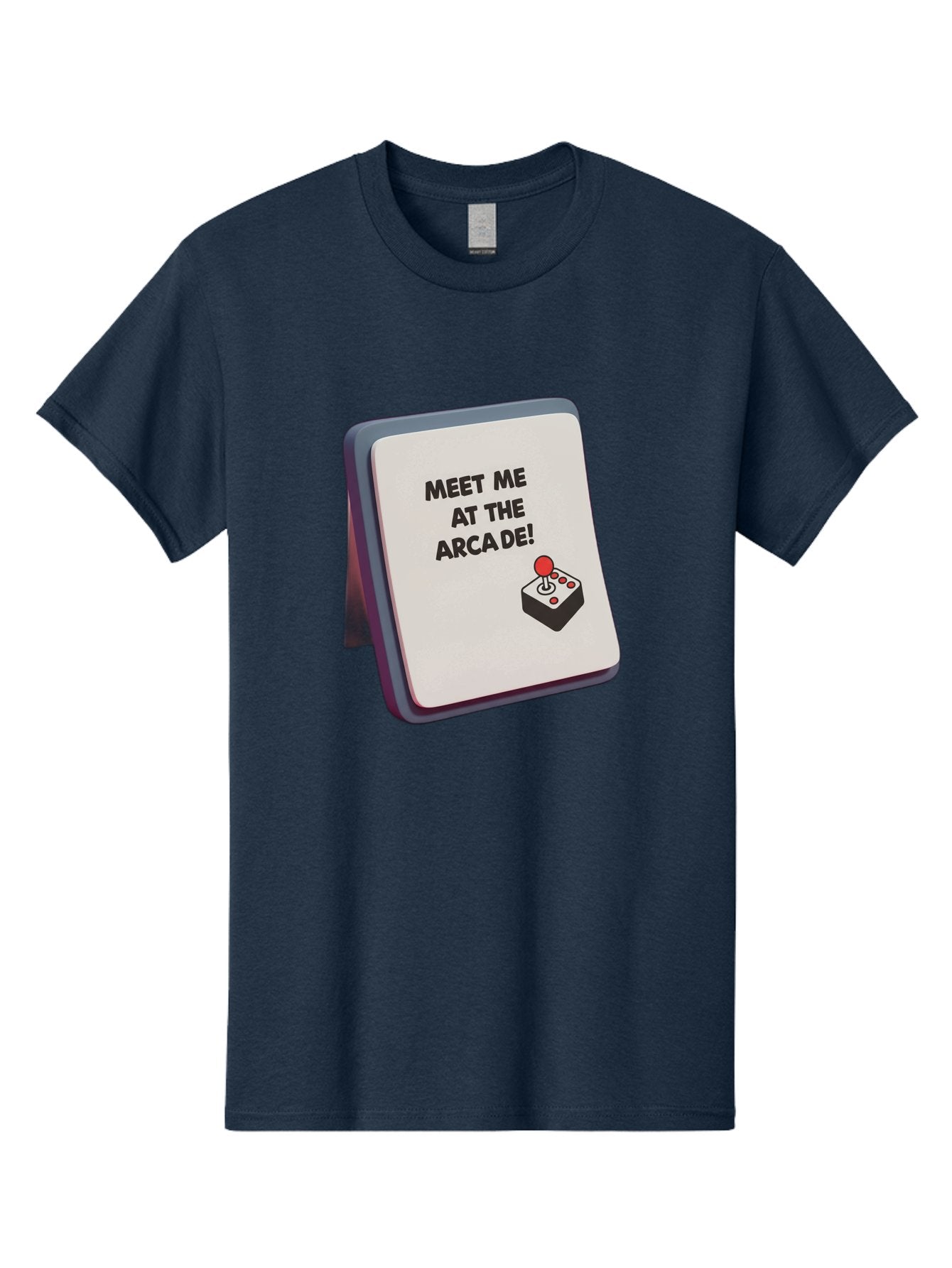 Meet-Me-At-The-Arcade Men'S Graphic Tee, 100% Cotton, Comfortable Casual Summer Wear, Machine Washable, Arcade Invitation, Vintage Video Games, Retro Gaming, Nostalgic Fun, Gaming Culture, Joystick Graphics, Classic Arcade Vibes, Baa998 4