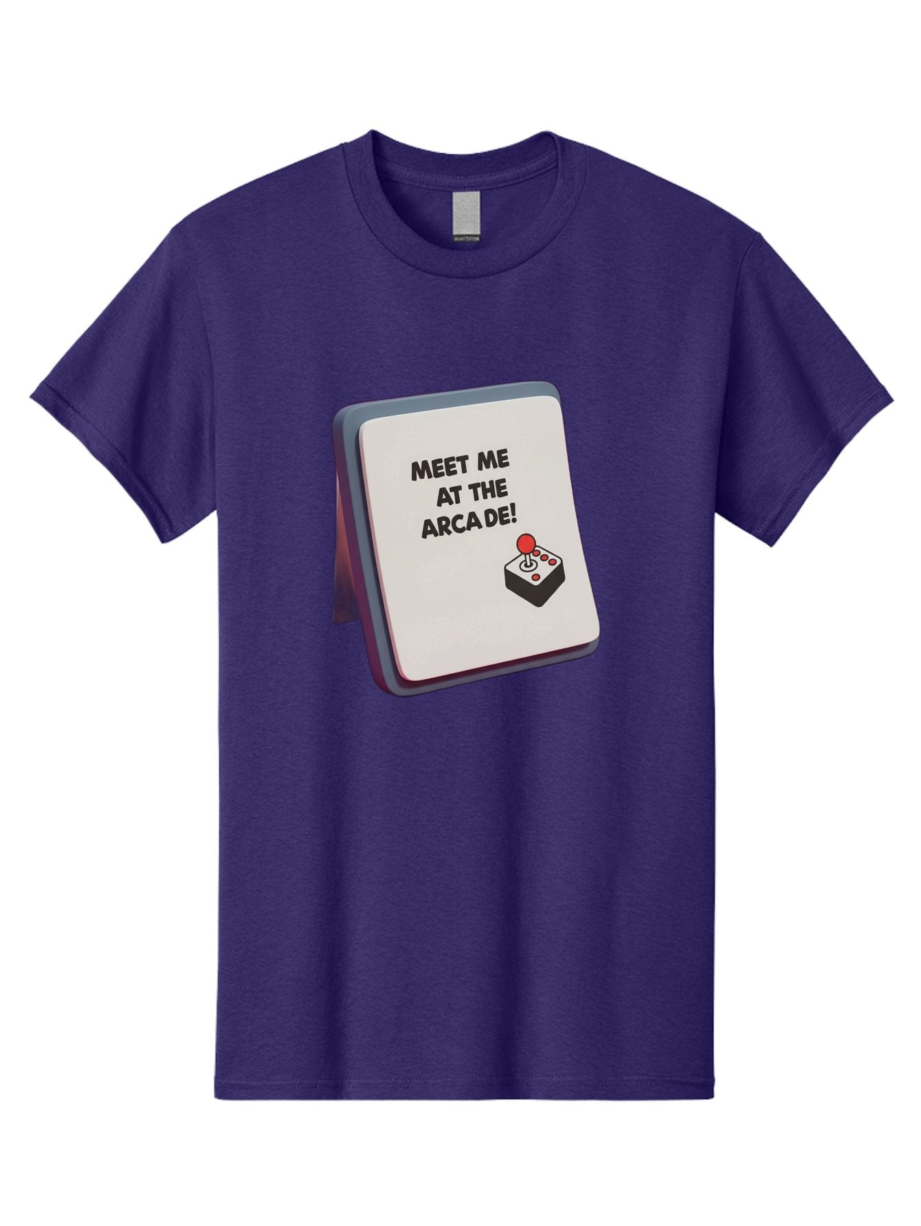 Meet-Me-At-The-Arcade Men'S Graphic Tee, 100% Cotton, Comfortable Casual Summer Wear, Machine Washable, Arcade Invitation, Vintage Video Games, Retro Gaming, Nostalgic Fun, Gaming Culture, Joystick Graphics, Classic Arcade Vibes, Baa998 6