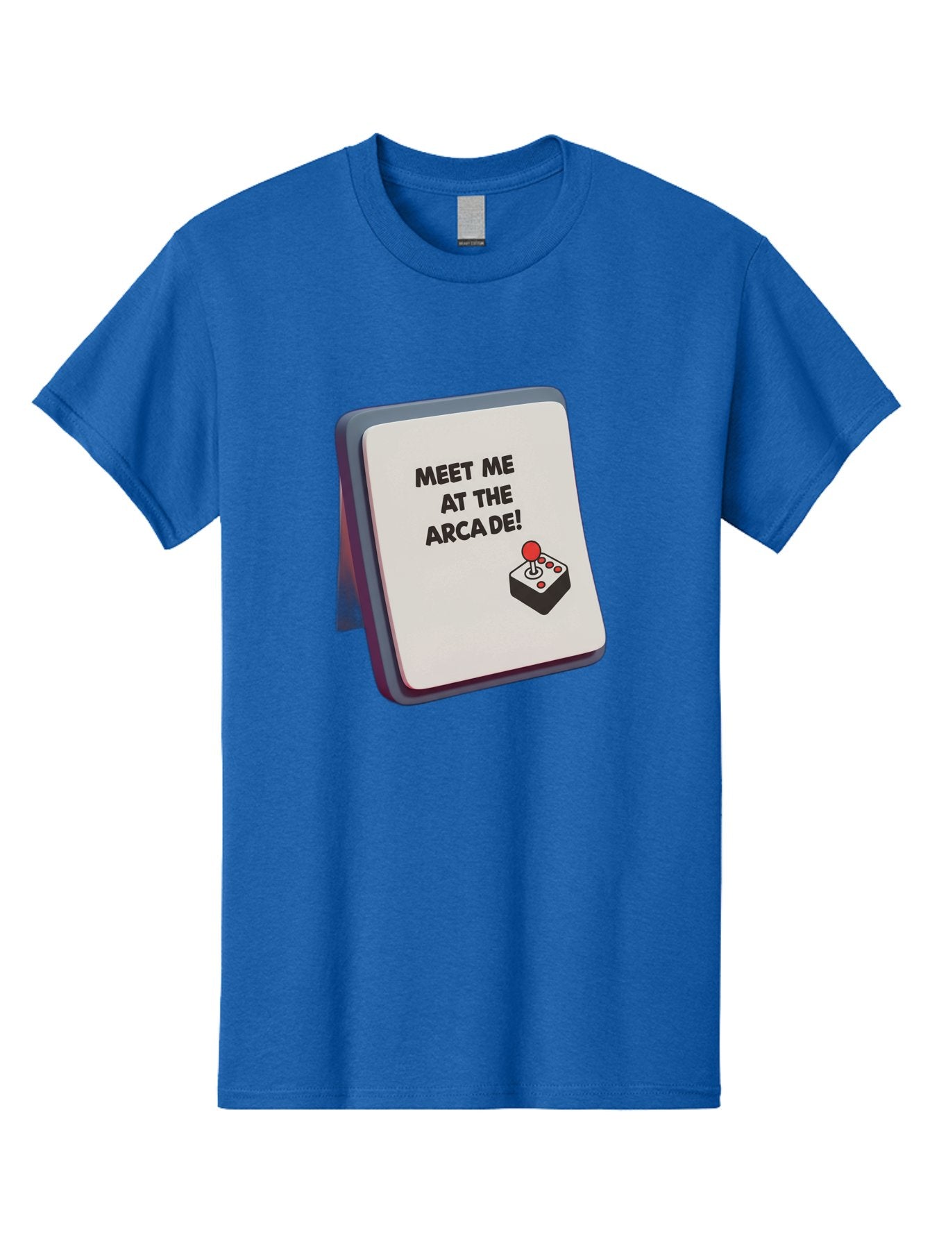 Meet-Me-At-The-Arcade Men'S Graphic Tee, 100% Cotton, Comfortable Casual Summer Wear, Machine Washable, Arcade Invitation, Vintage Video Games, Retro Gaming, Nostalgic Fun, Gaming Culture, Joystick Graphics, Classic Arcade Vibes, Baa998 11
