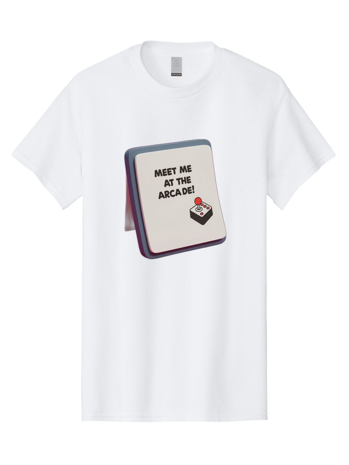 Meet-Me-At-The-Arcade Men'S Graphic Tee, 100% Cotton, Comfortable Casual Summer Wear, Machine Washable, Arcade Invitation, Vintage Video Games, Retro Gaming, Nostalgic Fun, Gaming Culture, Joystick Graphics, Classic Arcade Vibes, Baa998 15