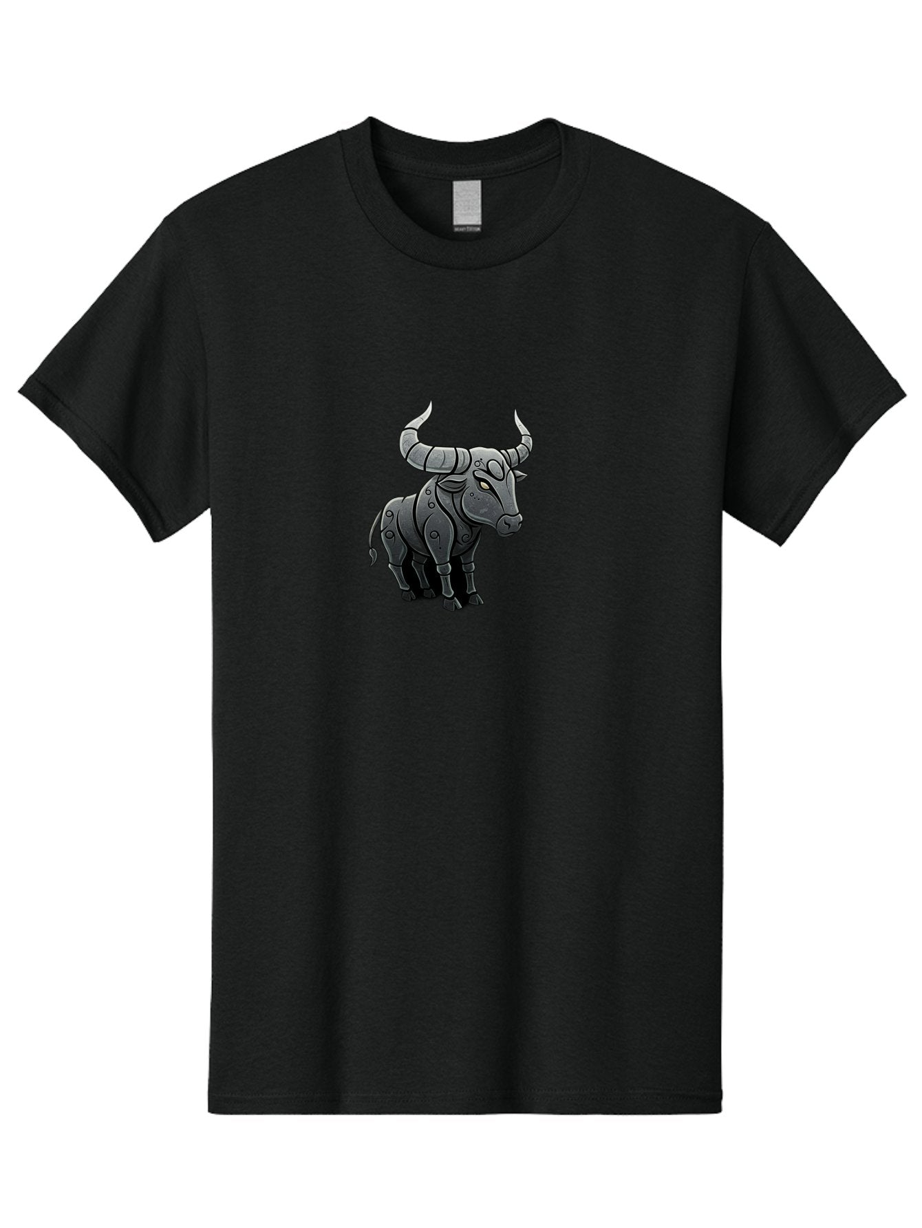 Metal-Bull Men'S Graphic Tee, 100% Cotton, Comfortable Casual Summer Wear, Machine Washable, Robotic Bull, Metallic Body, Mechanical Creature, Artificial Intelligence, Futuristic Design, Sci-Fi Art, Cybernetic Animal, Modern Illustration, Bab001 5