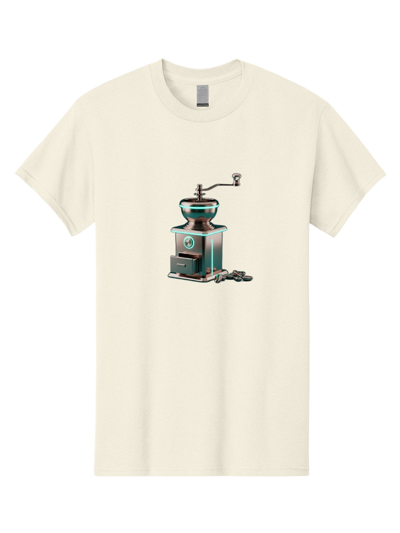 Metal-Coffee-Grinder Men'S Graphic Tee, 100% Cotton, Comfortable Casual Summer Wear, Machine Washable, Coffee Grinder, Manual Coffee Grinder, Metal Coffee Grinder, Coffee Beans Grinder, Kitchen Appliance, Coffee Maker Accessories, Bab002 3