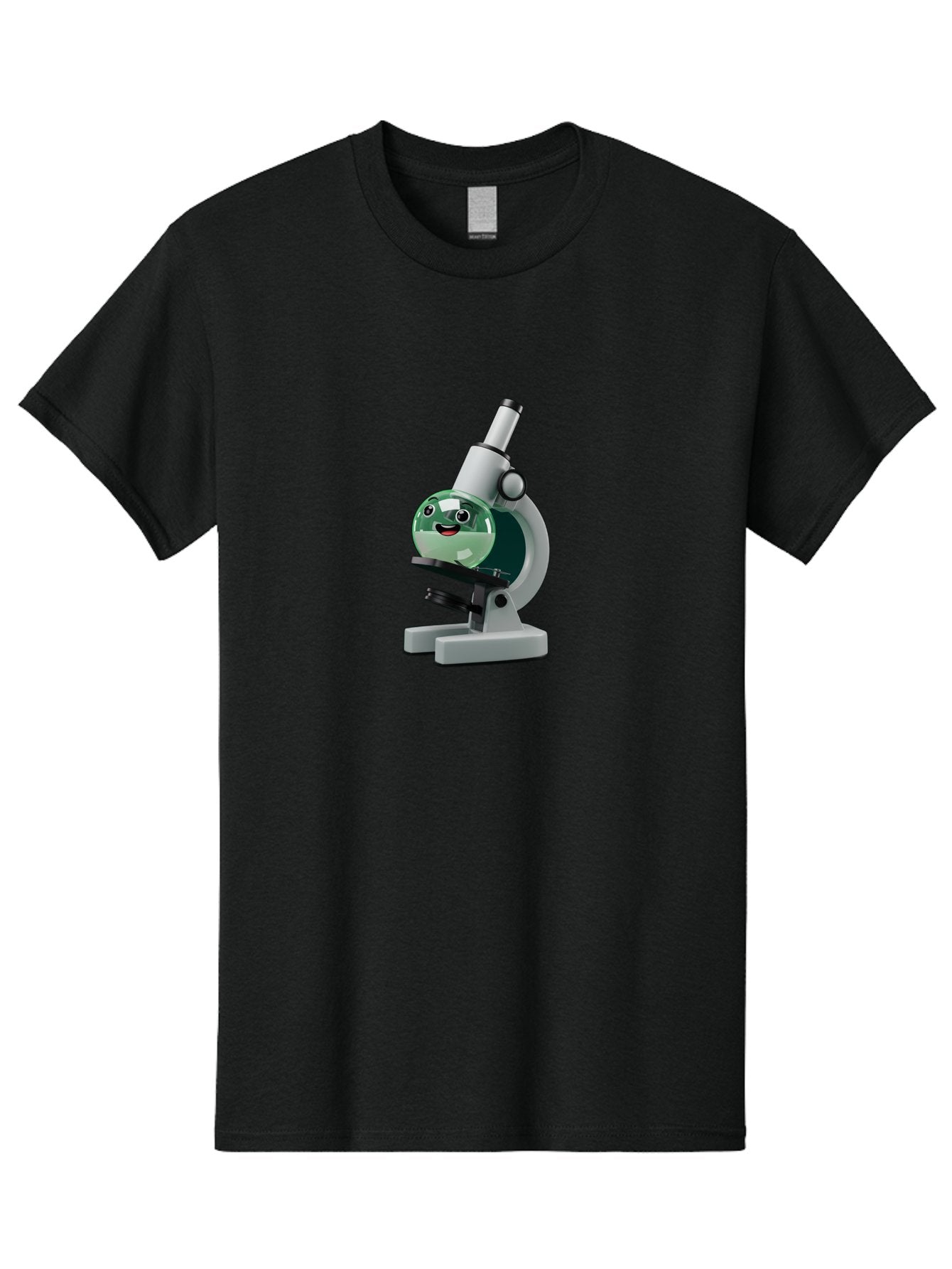 Microscope Men'S Graphic Tee, 100% Cotton, Comfortable Casual Summer Wear, Machine Washable, Cartoon Microscope, Smiling Face, Science Equipment, Laboratory Tool, 3D Rendering, Educational Graphic, Scientific Illustration, Lab Setting Bab005 14