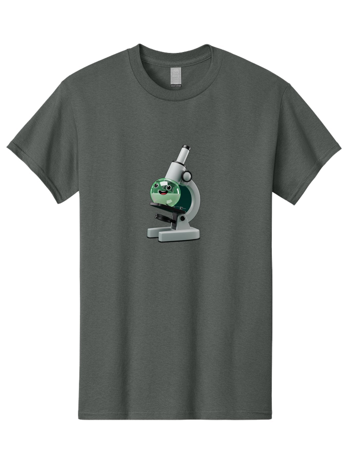 Microscope Men'S Graphic Tee, 100% Cotton, Comfortable Casual Summer Wear, Machine Washable, Cartoon Microscope, Smiling Face, Science Equipment, Laboratory Tool, 3D Rendering, Educational Graphic, Scientific Illustration, Lab Setting Bab005 6