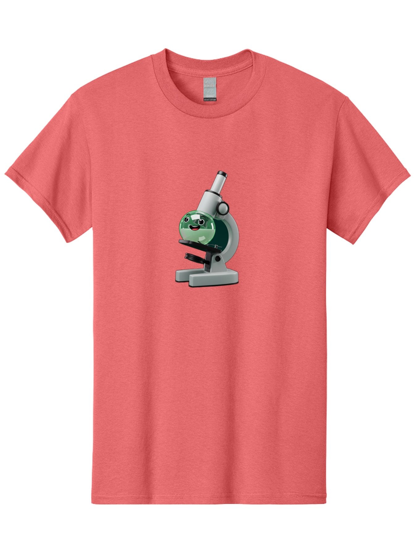 Microscope Men'S Graphic Tee, 100% Cotton, Comfortable Casual Summer Wear, Machine Washable, Cartoon Microscope, Smiling Face, Science Equipment, Laboratory Tool, 3D Rendering, Educational Graphic, Scientific Illustration, Lab Setting Bab005 4