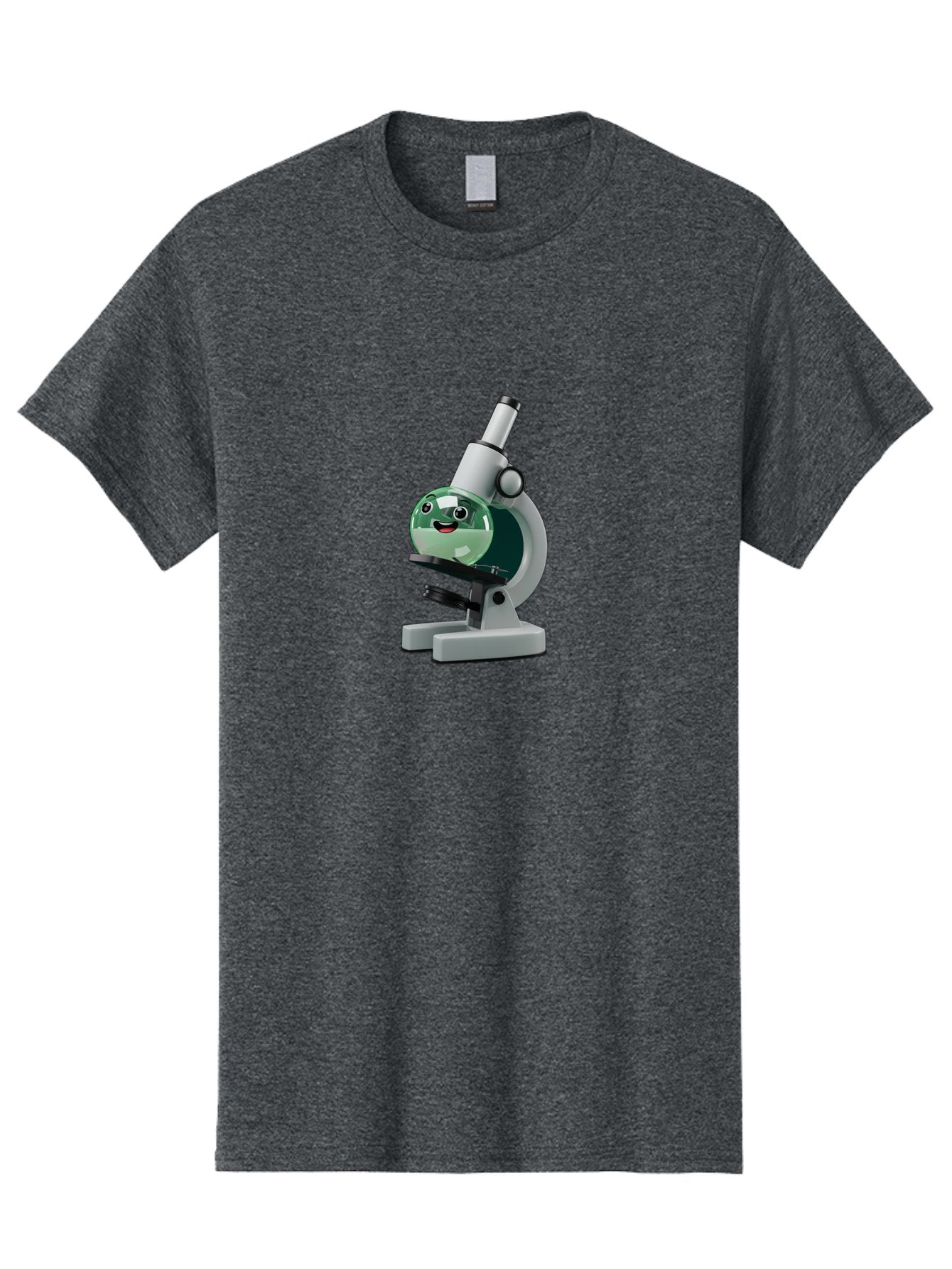 Microscope Men'S Graphic Tee, 100% Cotton, Comfortable Casual Summer Wear, Machine Washable, Cartoon Microscope, Smiling Face, Science Equipment, Laboratory Tool, 3D Rendering, Educational Graphic, Scientific Illustration, Lab Setting Bab005 5