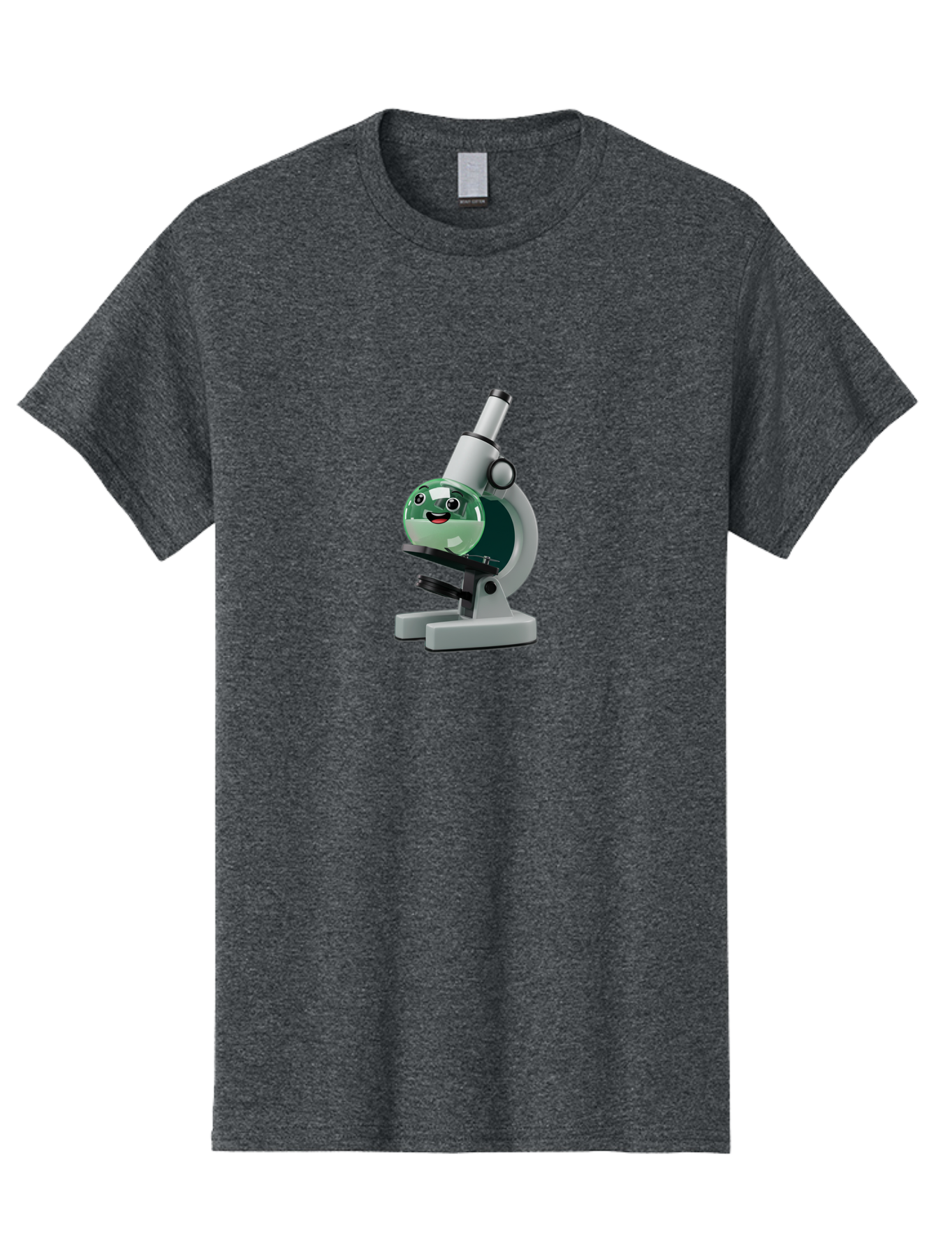 Microscope Men'S Graphic Tee, 100% Cotton, Comfortable Casual Summer Wear, Machine Washable, Cartoon Microscope, Smiling Face, Science Equipment, Laboratory Tool, 3D Rendering, Educational Graphic, Scientific Illustration, Lab Setting Bab005 15