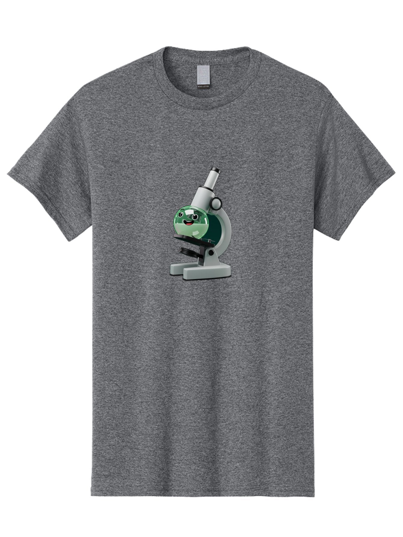 Microscope Men'S Graphic Tee, 100% Cotton, Comfortable Casual Summer Wear, Machine Washable, Cartoon Microscope, Smiling Face, Science Equipment, Laboratory Tool, 3D Rendering, Educational Graphic, Scientific Illustration, Lab Setting Bab005 8