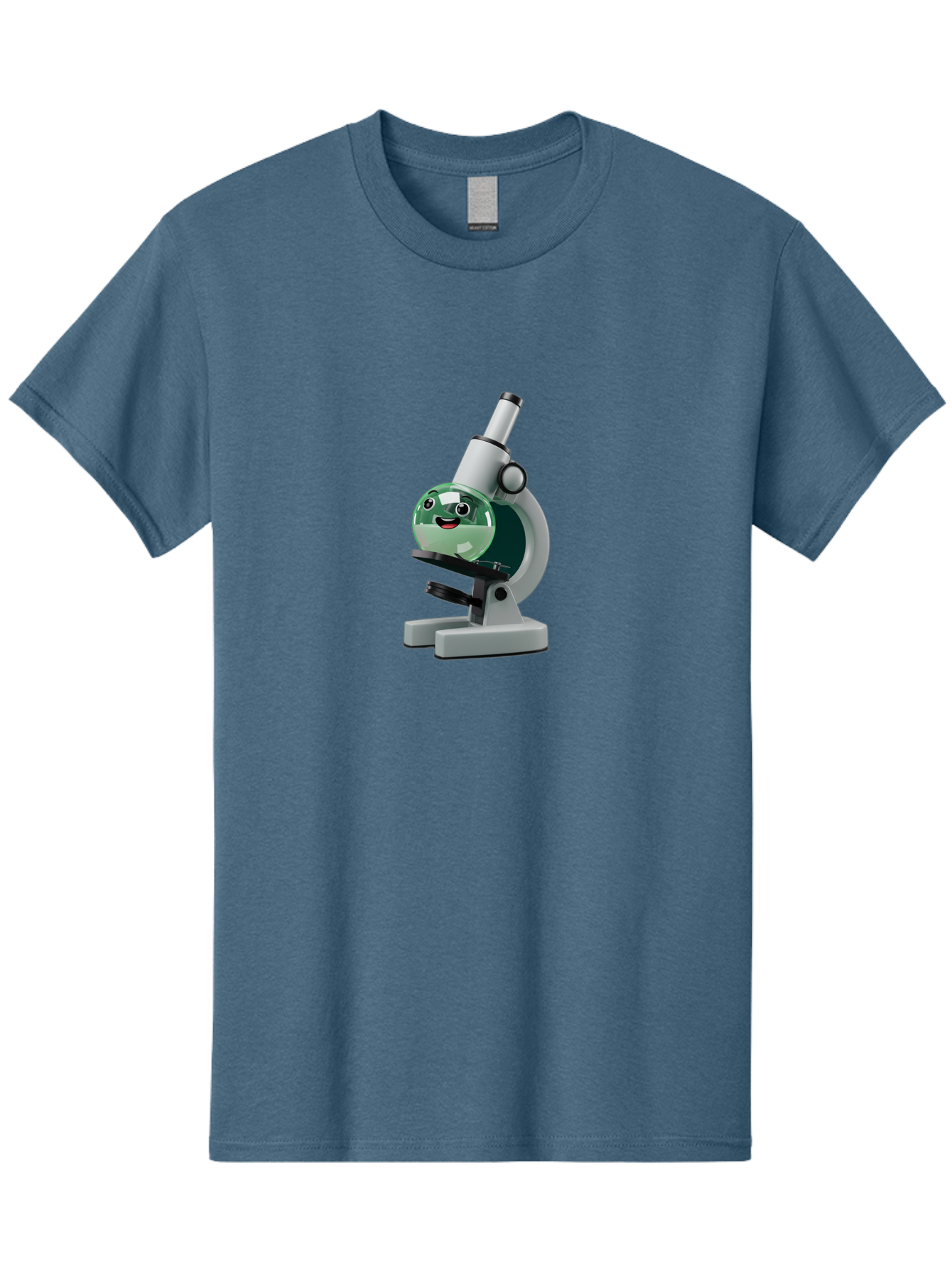 Microscope Men'S Graphic Tee, 100% Cotton, Comfortable Casual Summer Wear, Machine Washable, Cartoon Microscope, Smiling Face, Science Equipment, Laboratory Tool, 3D Rendering, Educational Graphic, Scientific Illustration, Lab Setting Bab005 17