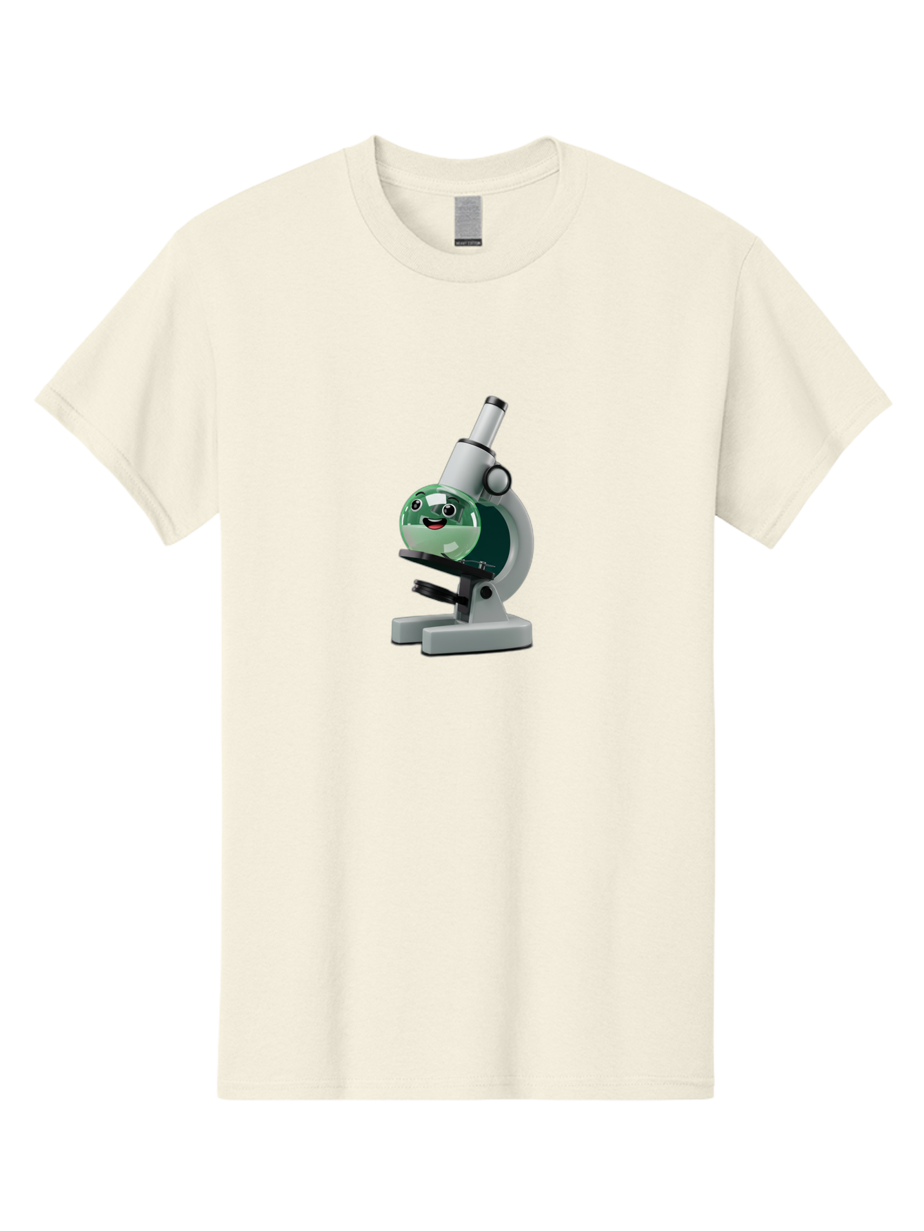 Microscope Men'S Graphic Tee, 100% Cotton, Comfortable Casual Summer Wear, Machine Washable, Cartoon Microscope, Smiling Face, Science Equipment, Laboratory Tool, 3D Rendering, Educational Graphic, Scientific Illustration, Lab Setting Bab005 19