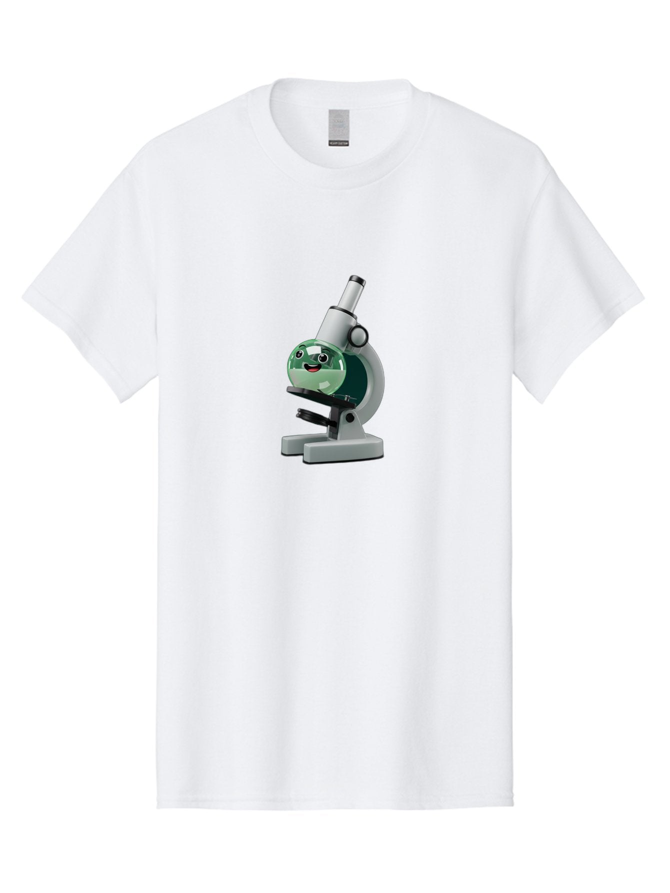 Microscope Men'S Graphic Tee, 100% Cotton, Comfortable Casual Summer Wear, Machine Washable, Cartoon Microscope, Smiling Face, Science Equipment, Laboratory Tool, 3D Rendering, Educational Graphic, Scientific Illustration, Lab Setting Bab005 9