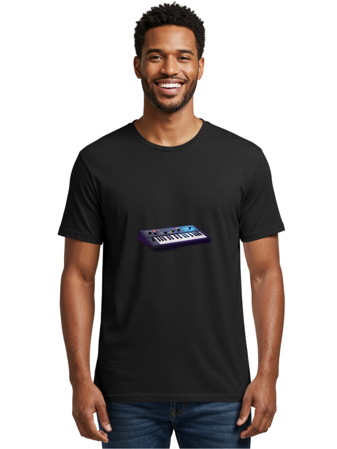 Midi-Keyboard-Controller Men'S Graphic Tee, 100% Cotton, Comfortable Casual Summer Wear, Machine Washable, Midi Keyboard, Music Production, Electronic Music, Synthesizer, Sound Design, Music Equipment, Audio Interface, Studio Gear Bab006 25