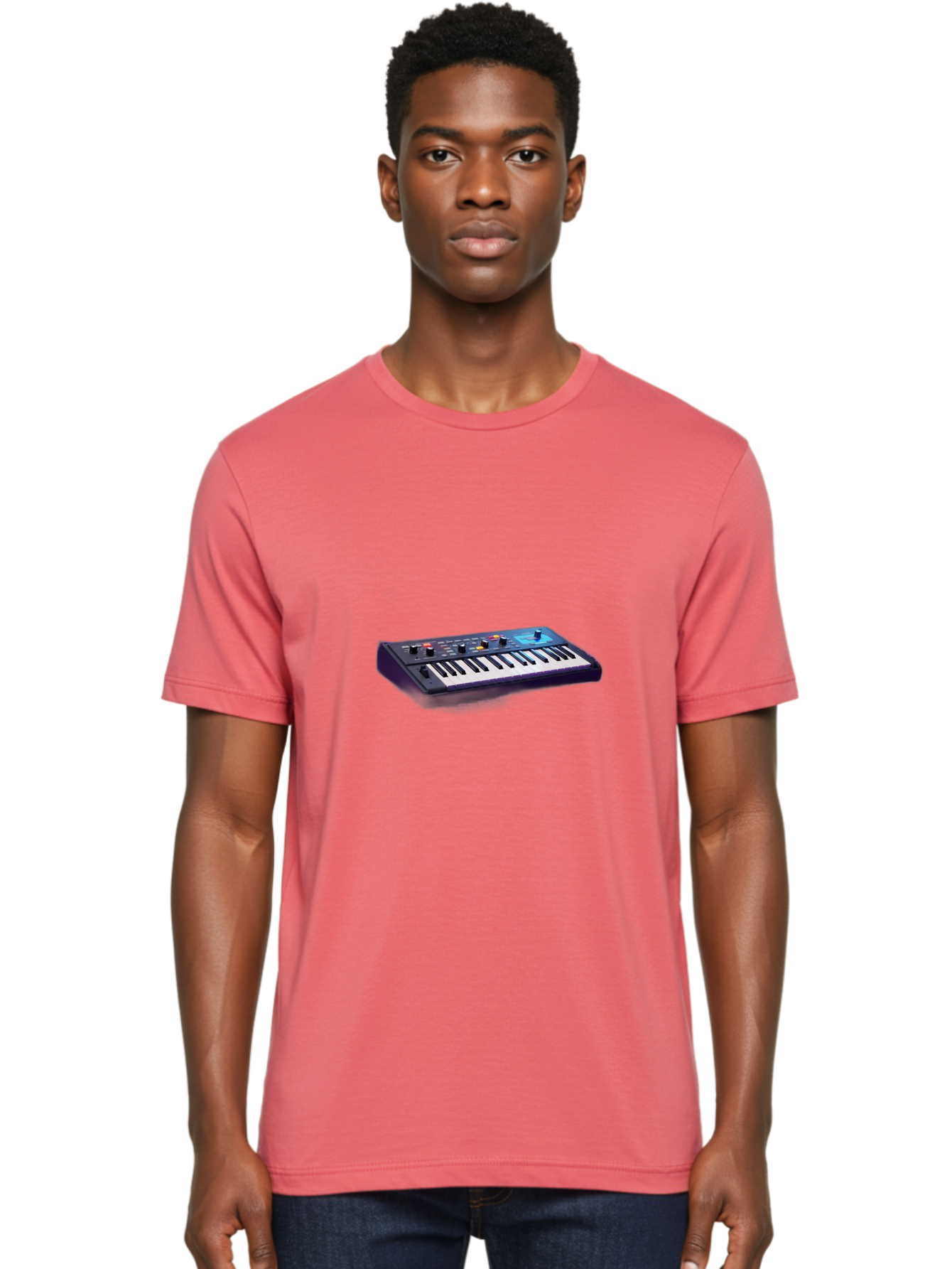 Midi-Keyboard-Controller Men'S Graphic Tee, 100% Cotton, Comfortable Casual Summer Wear, Machine Washable, Midi Keyboard, Music Production, Electronic Music, Synthesizer, Sound Design, Music Equipment, Audio Interface, Studio Gear Bab006 10