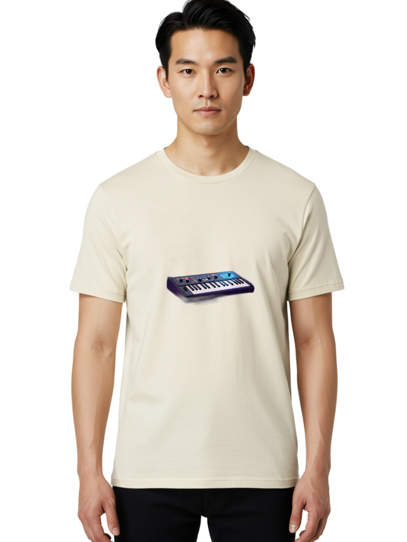 Midi-Keyboard-Controller Men'S Graphic Tee, 100% Cotton, Comfortable Casual Summer Wear, Machine Washable, Midi Keyboard, Music Production, Electronic Music, Synthesizer, Sound Design, Music Equipment, Audio Interface, Studio Gear Bab006 26