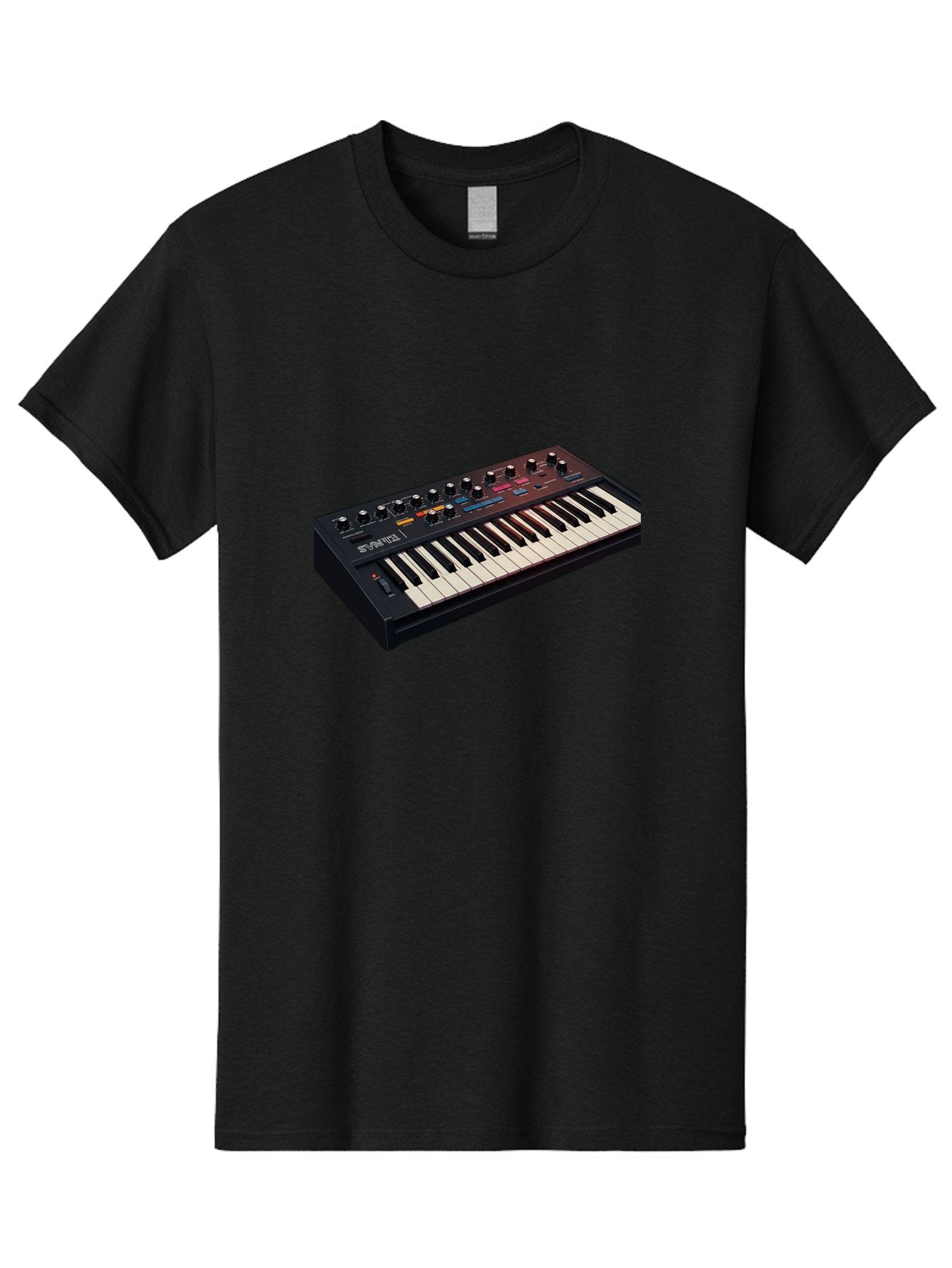 Minimoog-Synthesizer Men'S Graphic Tee, 100% Cotton, Comfortable Casual Summer Wear, Machine Washable, Minimoog Synthesizer, Vintage Keyboard, Analog Sound, Music Production, Electronic Music, Sound Design, Music Equipment, Bab011 15