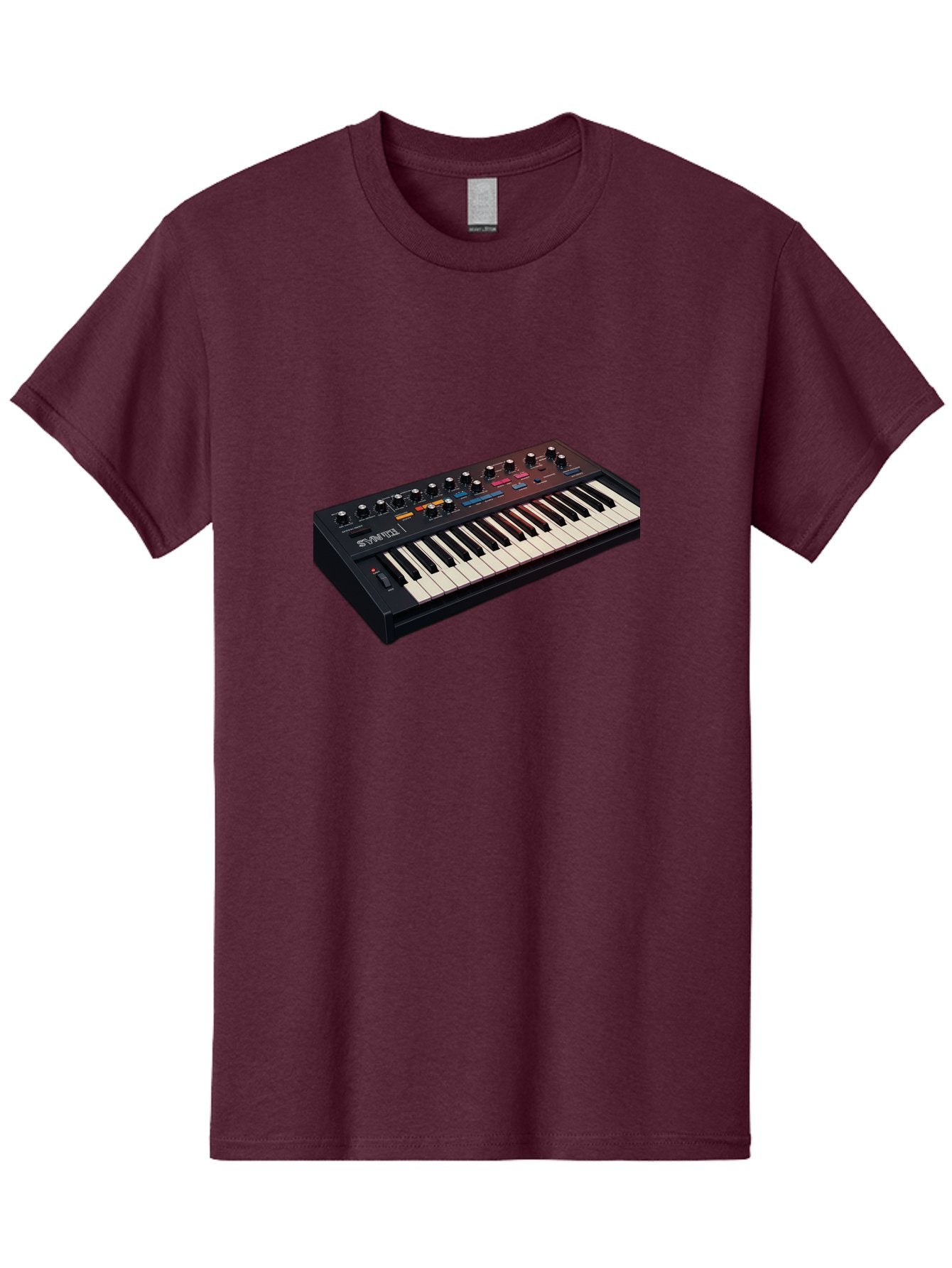Minimoog-Synthesizer Men'S Graphic Tee, 100% Cotton, Comfortable Casual Summer Wear, Machine Washable, Minimoog Synthesizer, Vintage Keyboard, Analog Sound, Music Production, Electronic Music, Sound Design, Music Equipment, Bab011 12