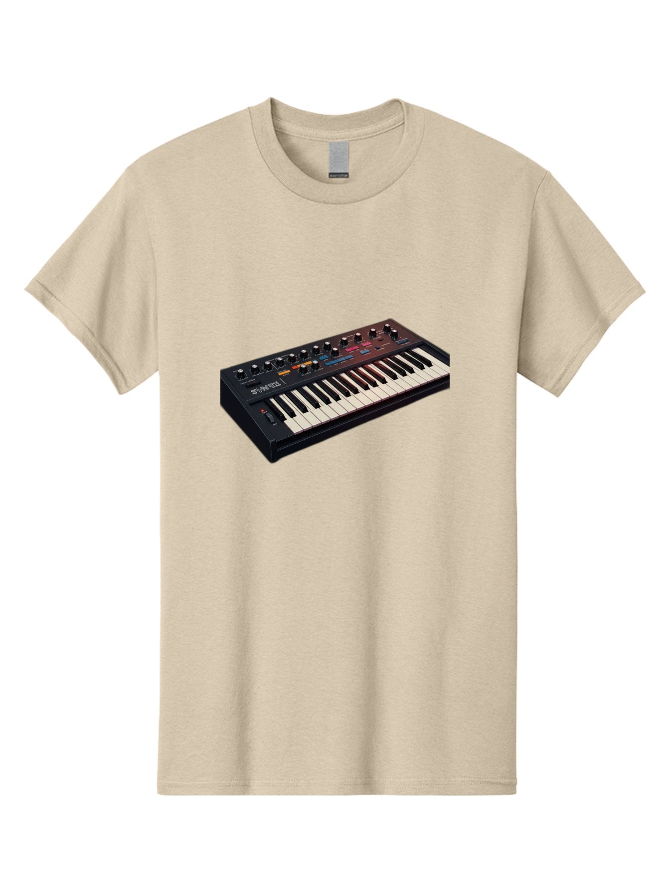 Minimoog-Synthesizer Men'S Graphic Tee, 100% Cotton, Comfortable Casual Summer Wear, Machine Washable, Minimoog Synthesizer, Vintage Keyboard, Analog Sound, Music Production, Electronic Music, Sound Design, Music Equipment, Bab011 6