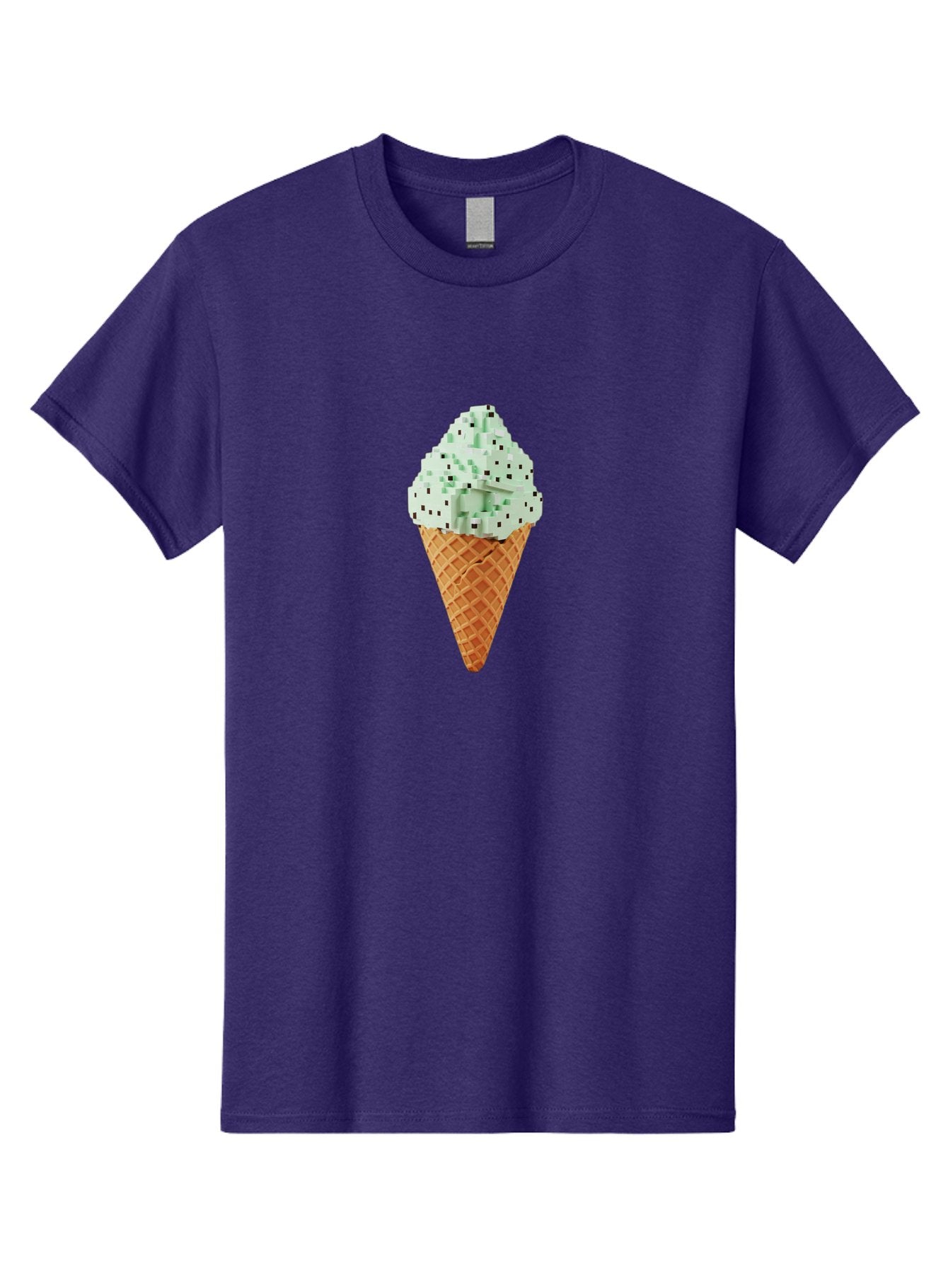 Mint-Chip-Ice-Cream Men'S Graphic Tee, 100% Cotton, Comfortable Casual Summer Wear, Machine Washable, Mint Chocolate Chip Ice Cream, Waffle Cone, Sweet Treats, Frozen Dessert, Summer Snack, Cool Flavors Bab012 15
