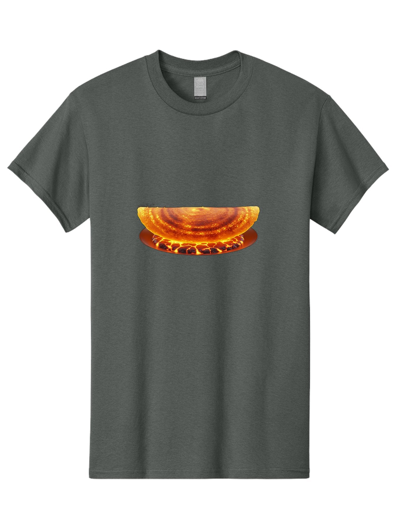 Molten-Lava-Bowl Men'S Graphic Tee, 100% Cotton, Comfortable Casual Summer Wear, Machine Washable, Lava Bowl, Fiery Design, Volcanic Effect, Molten Texture, Burning Flames, Fiery Art, Glowing Embers, Intense Heat, Dramatic Display Bab016 3