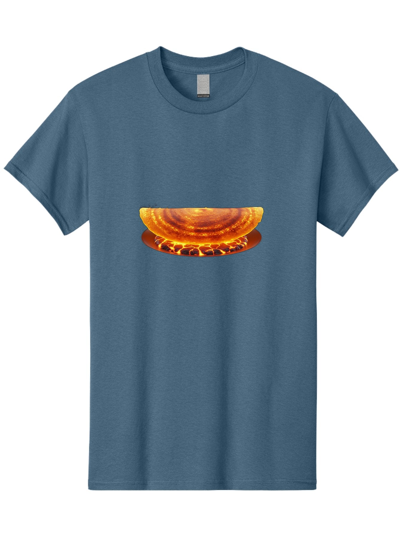 Molten-Lava-Bowl Men'S Graphic Tee, 100% Cotton, Comfortable Casual Summer Wear, Machine Washable, Lava Bowl, Fiery Design, Volcanic Effect, Molten Texture, Burning Flames, Fiery Art, Glowing Embers, Intense Heat, Dramatic Display Bab016