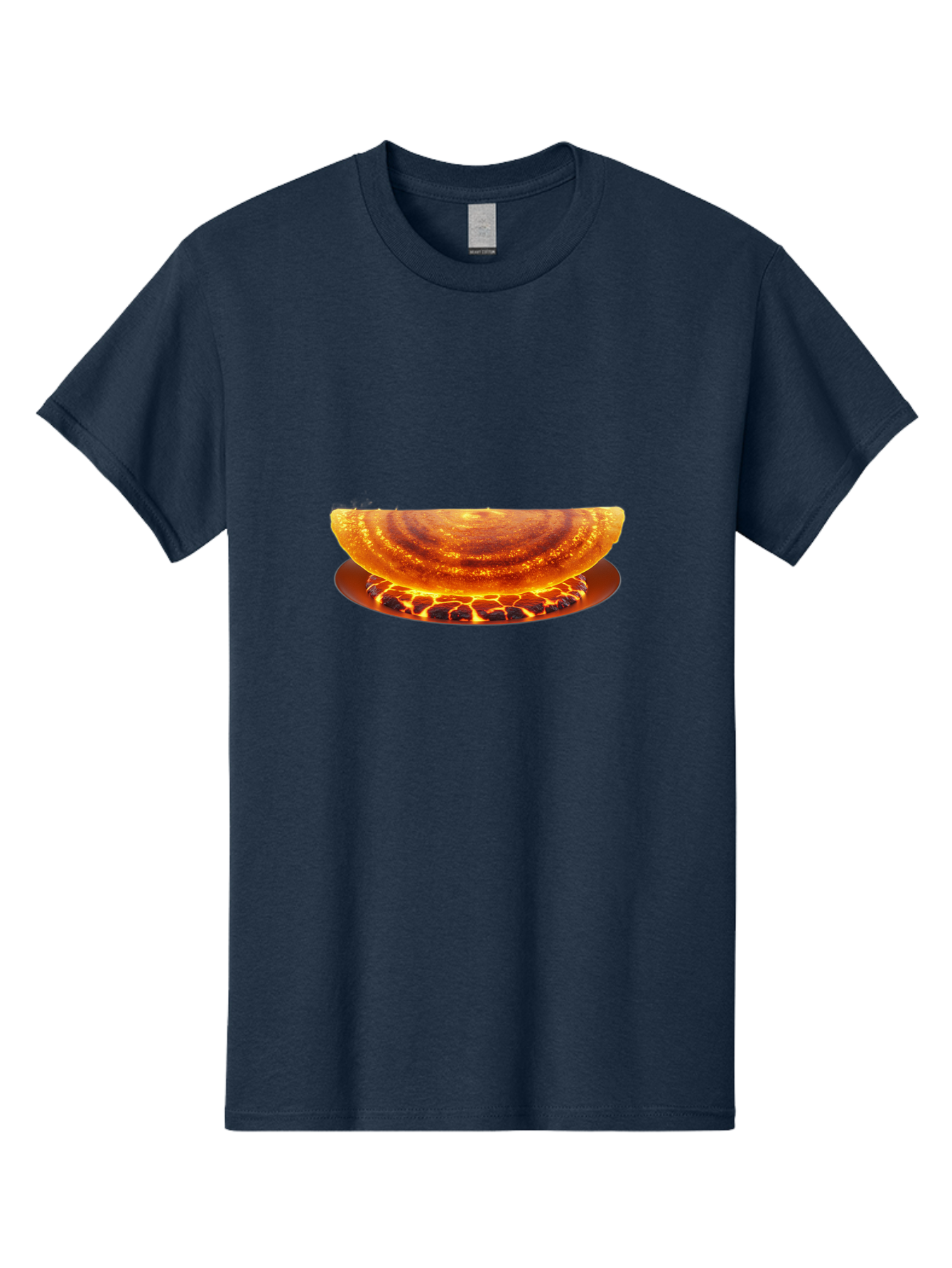 Molten-Lava-Bowl Men'S Graphic Tee, 100% Cotton, Comfortable Casual Summer Wear, Machine Washable, Lava Bowl, Fiery Design, Volcanic Effect, Molten Texture, Burning Flames, Fiery Art, Glowing Embers, Intense Heat, Dramatic Display Bab016 3