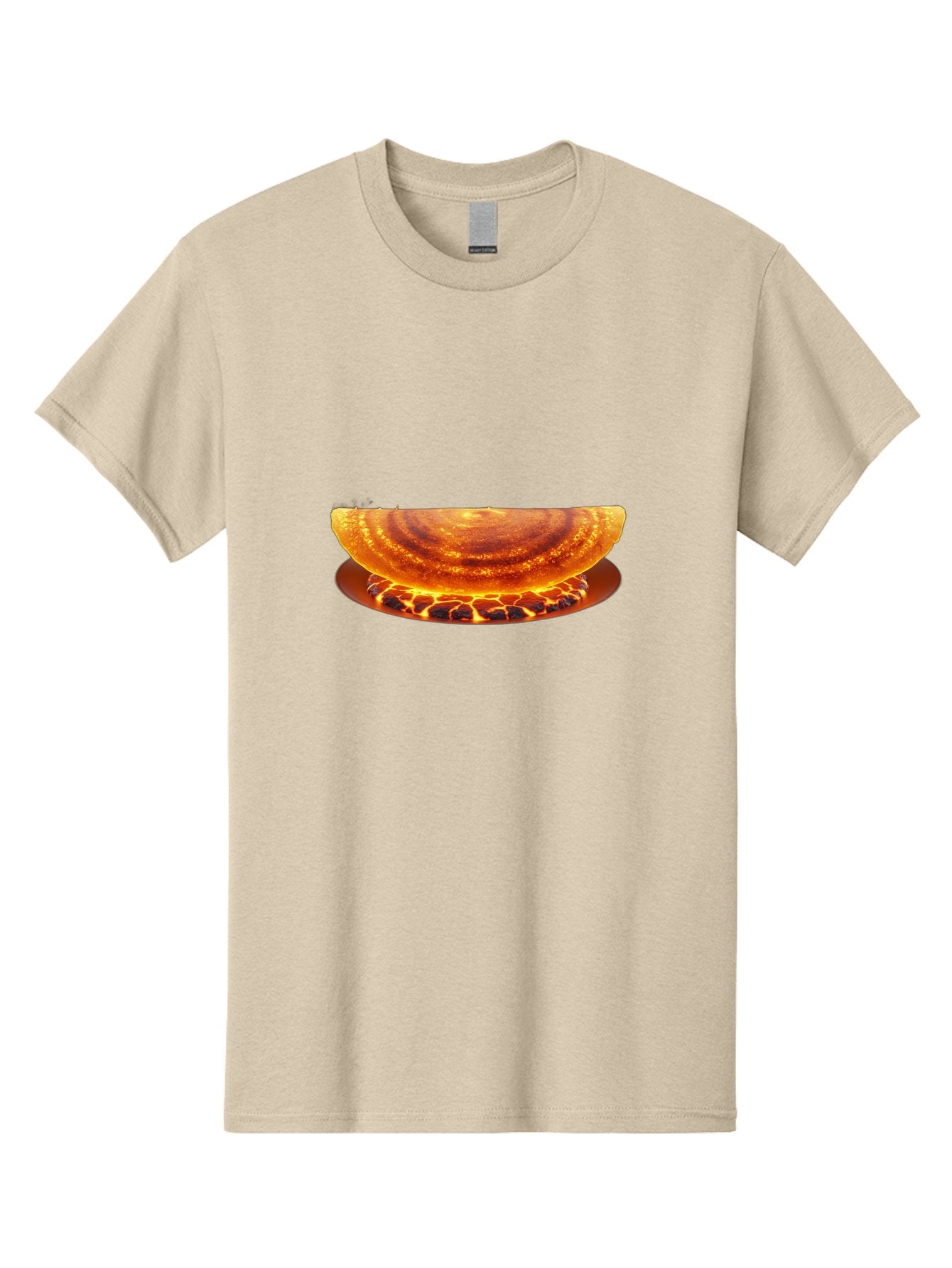 Molten-Lava-Bowl Men'S Graphic Tee, 100% Cotton, Comfortable Casual Summer Wear, Machine Washable, Lava Bowl, Fiery Design, Volcanic Effect, Molten Texture, Burning Flames, Fiery Art, Glowing Embers, Intense Heat, Dramatic Display Bab016