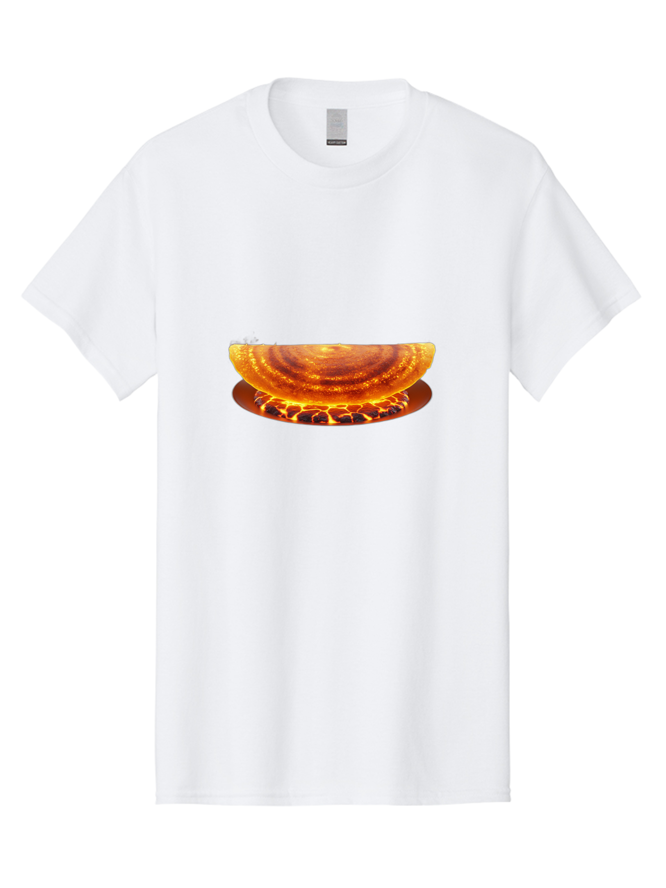 Molten-Lava-Bowl Men'S Graphic Tee, 100% Cotton, Comfortable Casual Summer Wear, Machine Washable, Lava Bowl, Fiery Design, Volcanic Effect, Molten Texture, Burning Flames, Fiery Art, Glowing Embers, Intense Heat, Dramatic Display Bab016
