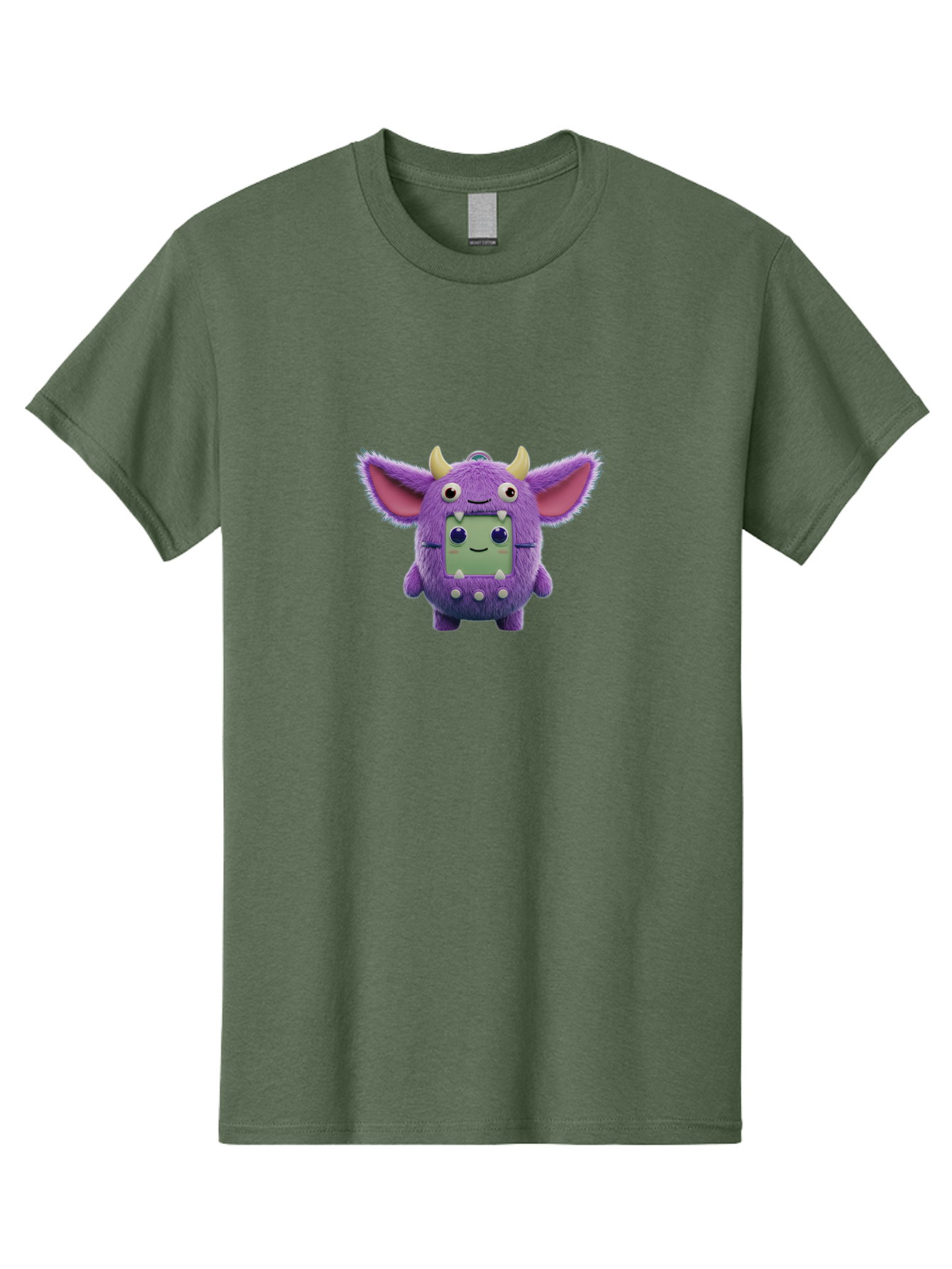 Monster-Toy Men'S Graphic Tee, 100% Cotton, Comfortable Casual Summer Wear, Machine Washable, Purple Monster, Cartoon Character, Digital Pet, Tamagotchi, Children'S Toy, Virtual Creature, 90S Nostalgia, Cute Design, Small Creature, Bab018
