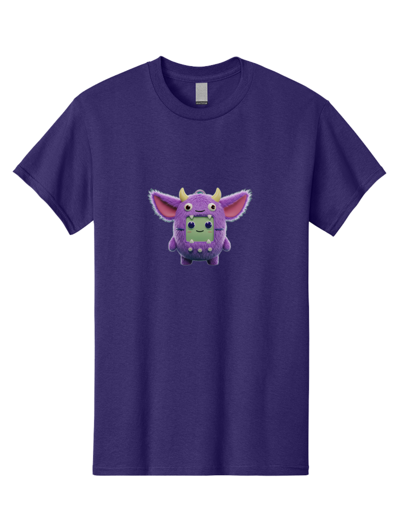 Monster-Toy Men'S Graphic Tee, 100% Cotton, Comfortable Casual Summer Wear, Machine Washable, Purple Monster, Cartoon Character, Digital Pet, Tamagotchi, Children'S Toy, Virtual Creature, 90S Nostalgia, Cute Design, Small Creature, Bab018 29
