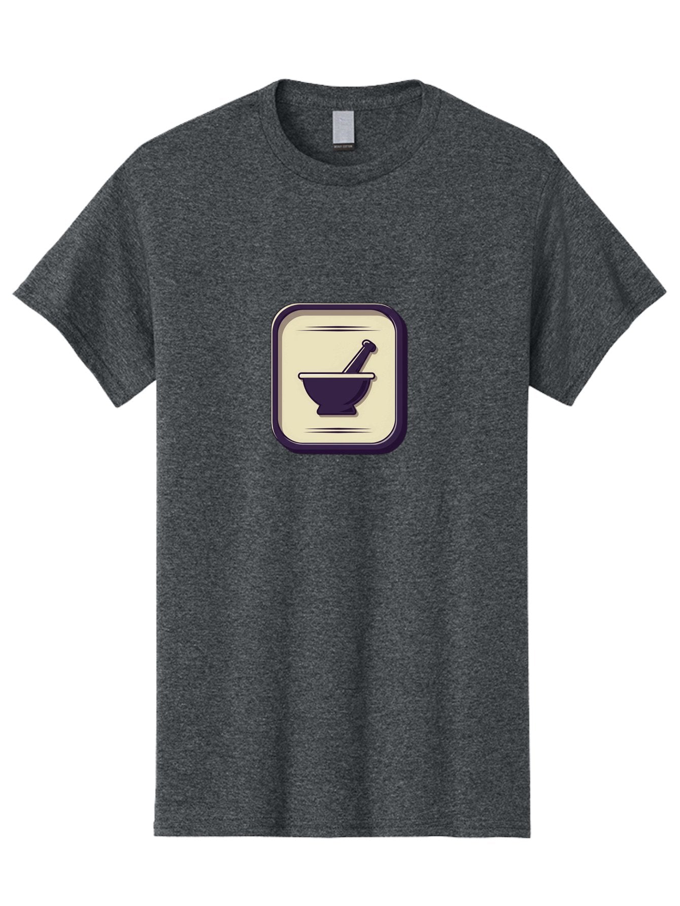 Mortar-And-Pestle Men'S Graphic Tee, 100% Cotton, Comfortable Casual Summer Wear, Machine Washable, Mortar And Pestle Icon, Pharmacy Symbol, Medical Illustration, Apothecary Graphic, Pharmacy Logo, Medicine Icon, Healthcare Symbol Bab022 11