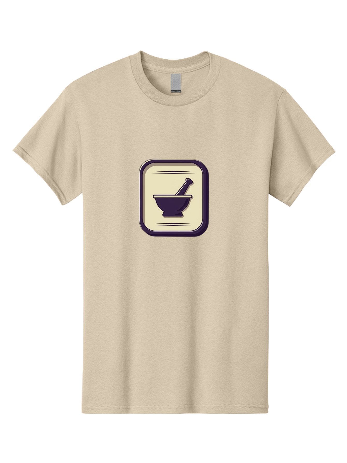 Mortar-And-Pestle Men'S Graphic Tee, 100% Cotton, Comfortable Casual Summer Wear, Machine Washable, Mortar And Pestle Icon, Pharmacy Symbol, Medical Illustration, Apothecary Graphic, Pharmacy Logo, Medicine Icon, Healthcare Symbol Bab022 15