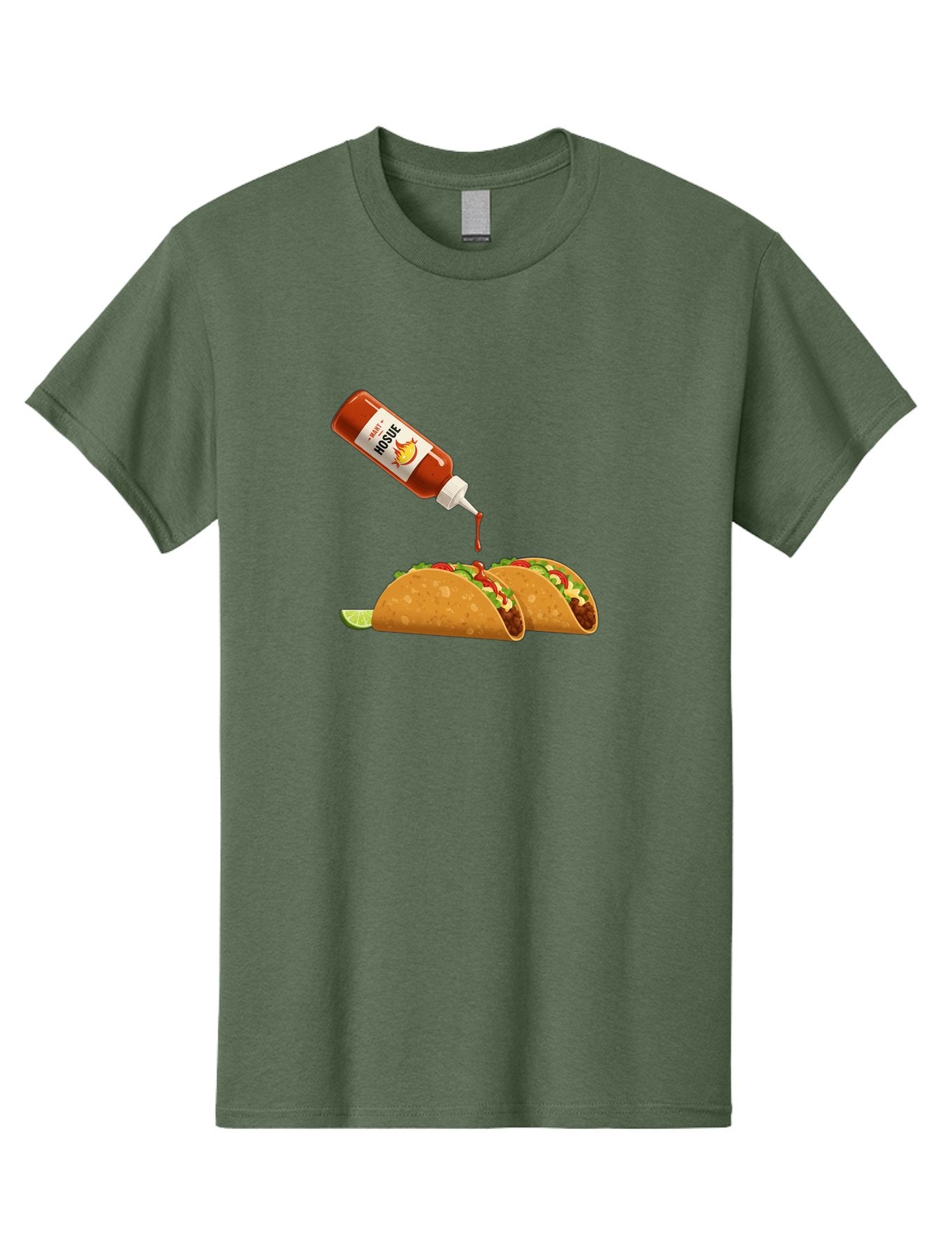 Mosque-Hot-Sauce-Tacos Men'S Graphic Tee, 100% Cotton, Comfortable Casual Summer Wear, Machine Washable, Mexican Cuisine, Tacos With Hot Sauce, Spicy Food, Salsa, Condiments, Mexican Flavors, Taco Toppings, Hot Peppers Bab024 8