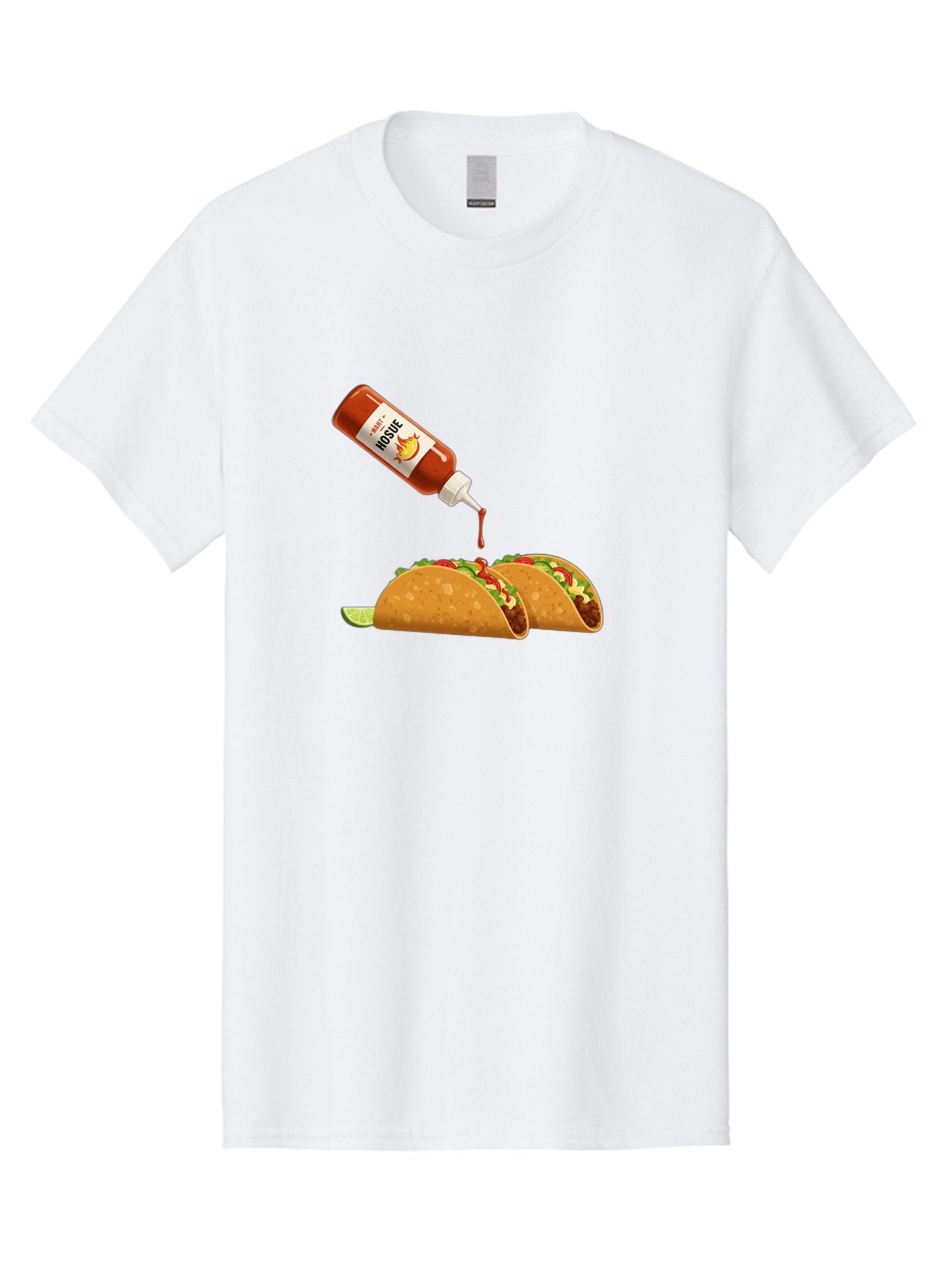 Mosque-Hot-Sauce-Tacos Men'S Graphic Tee, 100% Cotton, Comfortable Casual Summer Wear, Machine Washable, Mexican Cuisine, Tacos With Hot Sauce, Spicy Food, Salsa, Condiments, Mexican Flavors, Taco Toppings, Hot Peppers Bab024 5