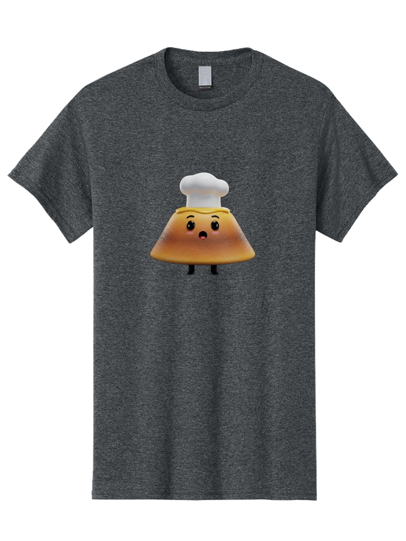 Mushroom-Chef Men'S Graphic Tee, 100% Cotton, Comfortable Casual Summer Wear, Machine Washable, Mango Character, Cartoon Style, Chef Hat, Surprised Face, Fun Illustration, Anthropomorphic Fruit, Cute Design, Food Character, Quirky Animation Bab025 8