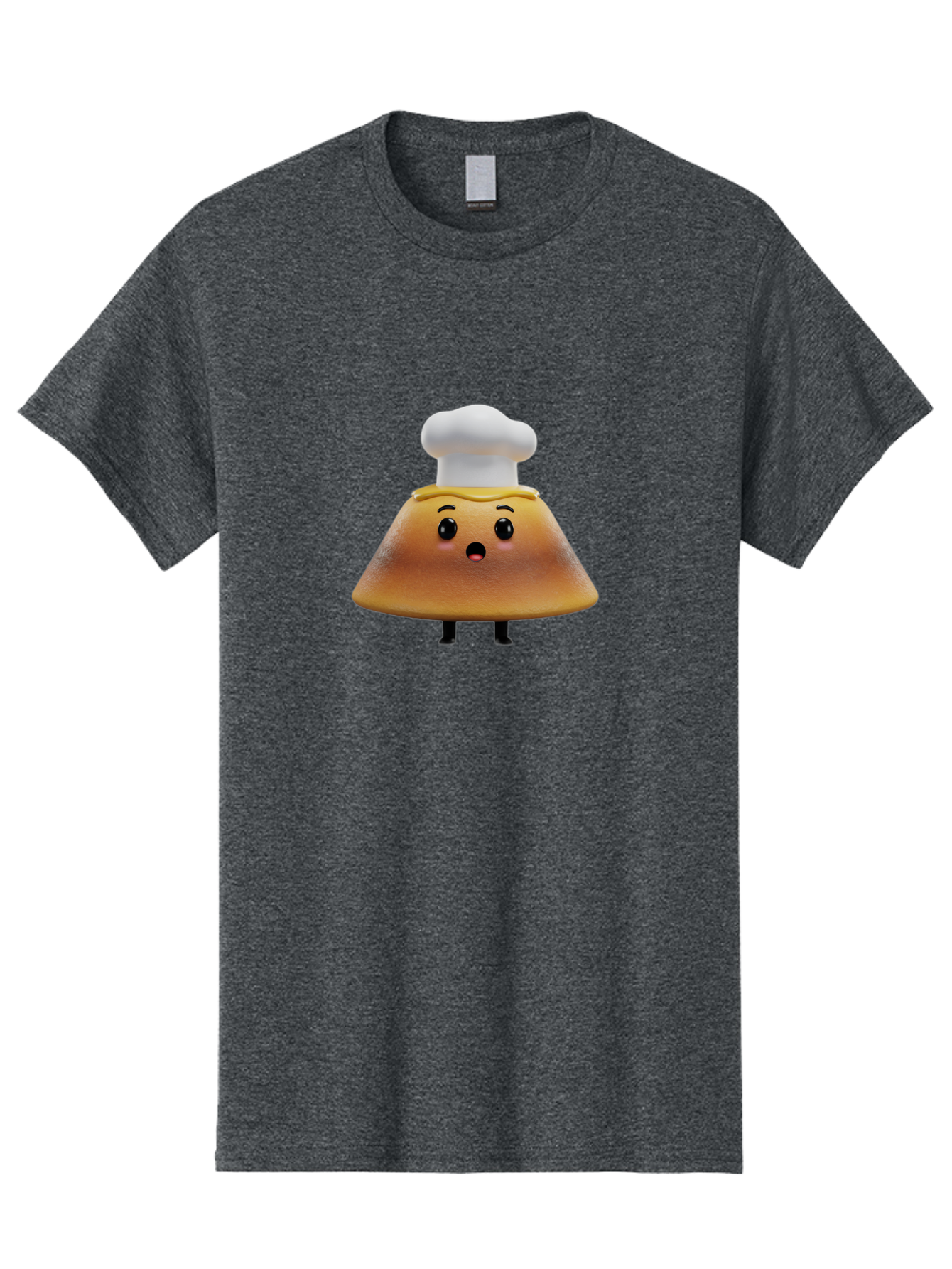 Mushroom-Chef Men'S Graphic Tee, 100% Cotton, Comfortable Casual Summer Wear, Machine Washable, Mango Character, Cartoon Style, Chef Hat, Surprised Face, Fun Illustration, Anthropomorphic Fruit, Cute Design, Food Character, Quirky Animation Bab025 11