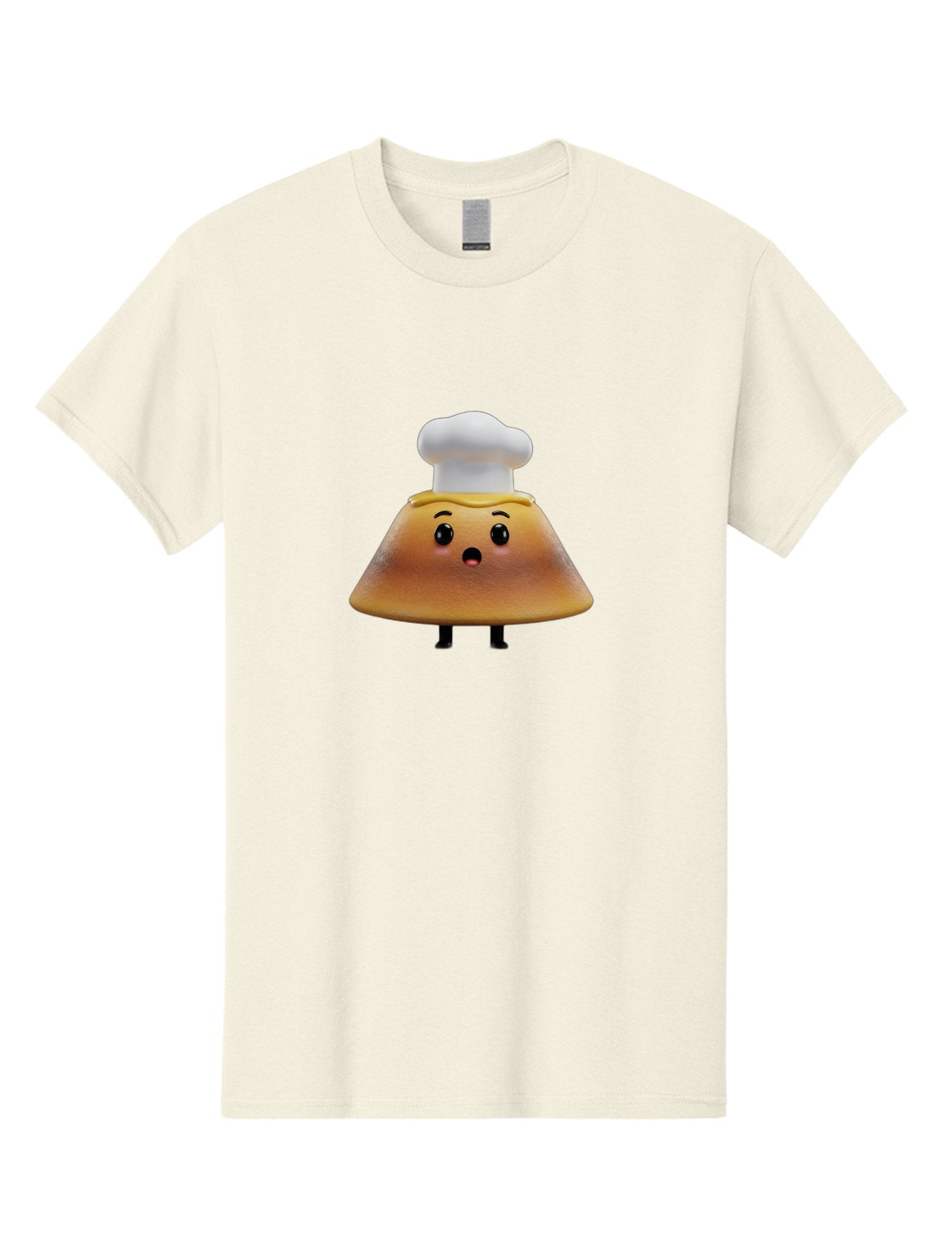Mushroom-Chef Men'S Graphic Tee, 100% Cotton, Comfortable Casual Summer Wear, Machine Washable, Mango Character, Cartoon Style, Chef Hat, Surprised Face, Fun Illustration, Anthropomorphic Fruit, Cute Design, Food Character, Quirky Animation Bab025 13