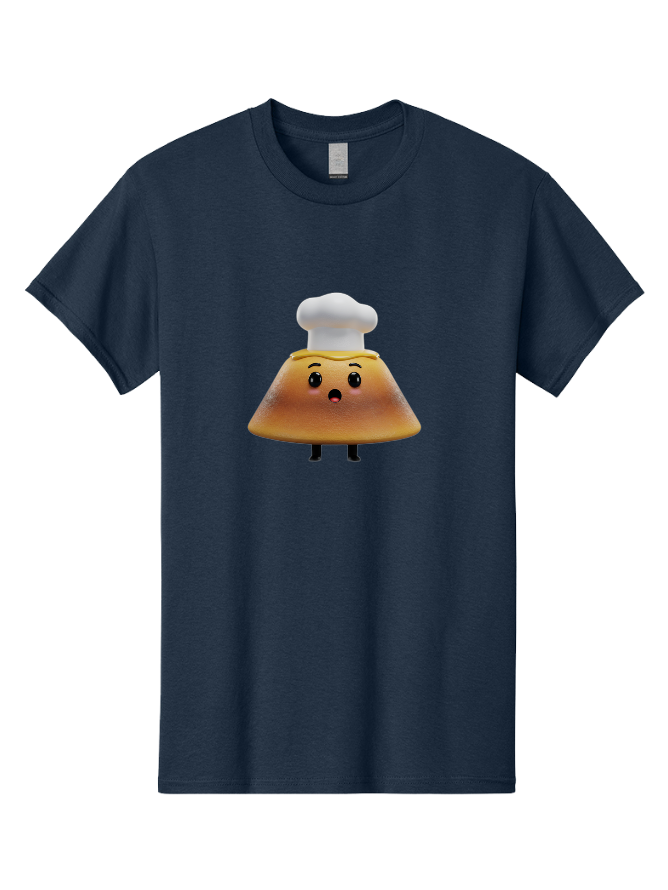 Mushroom-Chef Men'S Graphic Tee, 100% Cotton, Comfortable Casual Summer Wear, Machine Washable, Mango Character, Cartoon Style, Chef Hat, Surprised Face, Fun Illustration, Anthropomorphic Fruit, Cute Design, Food Character, Quirky Animation Bab025 9