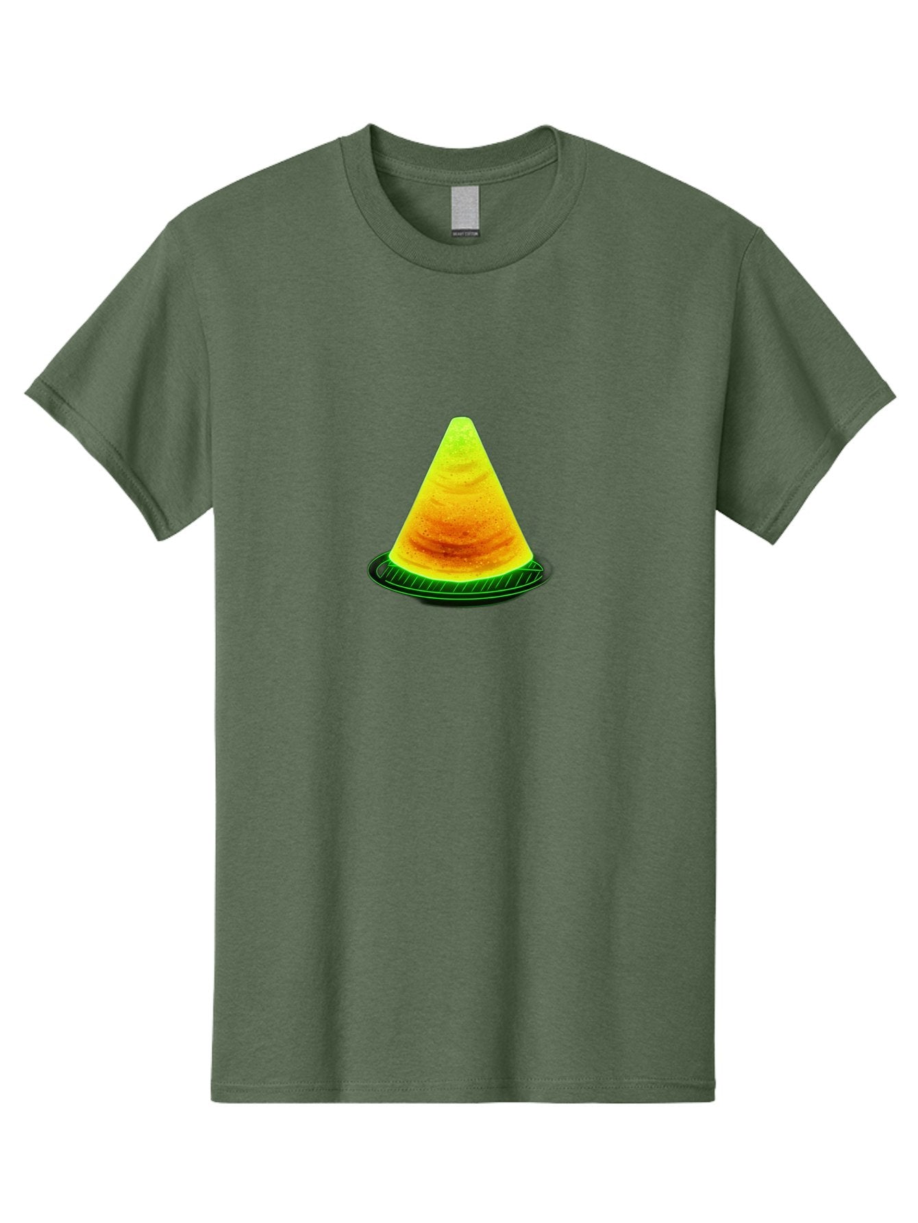 Neon-Dosa Men'S Graphic Tee, 100% Cotton, Comfortable Casual Summer Wear, Machine Washable, Stack Of Pancakes, Cheesecake, Yellow Dessert, Food Art, Culinary Creativity, Sweet Treat, Layered Dessert, Digital Illustration, Artistic Food, Bab028 8