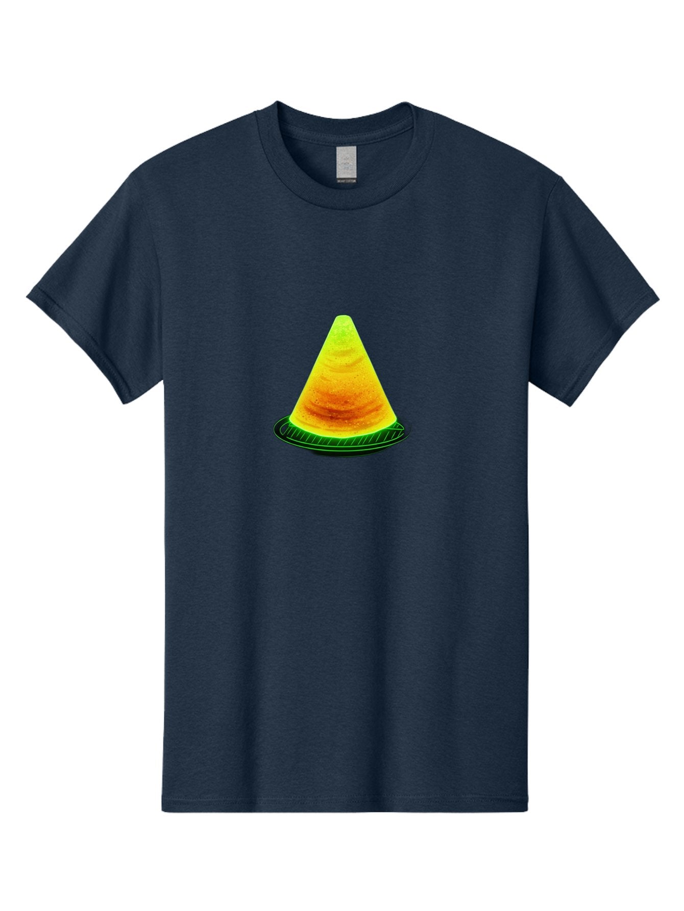 Neon-Dosa Men'S Graphic Tee, 100% Cotton, Comfortable Casual Summer Wear, Machine Washable, Stack Of Pancakes, Cheesecake, Yellow Dessert, Food Art, Culinary Creativity, Sweet Treat, Layered Dessert, Digital Illustration, Artistic Food, Bab028 10