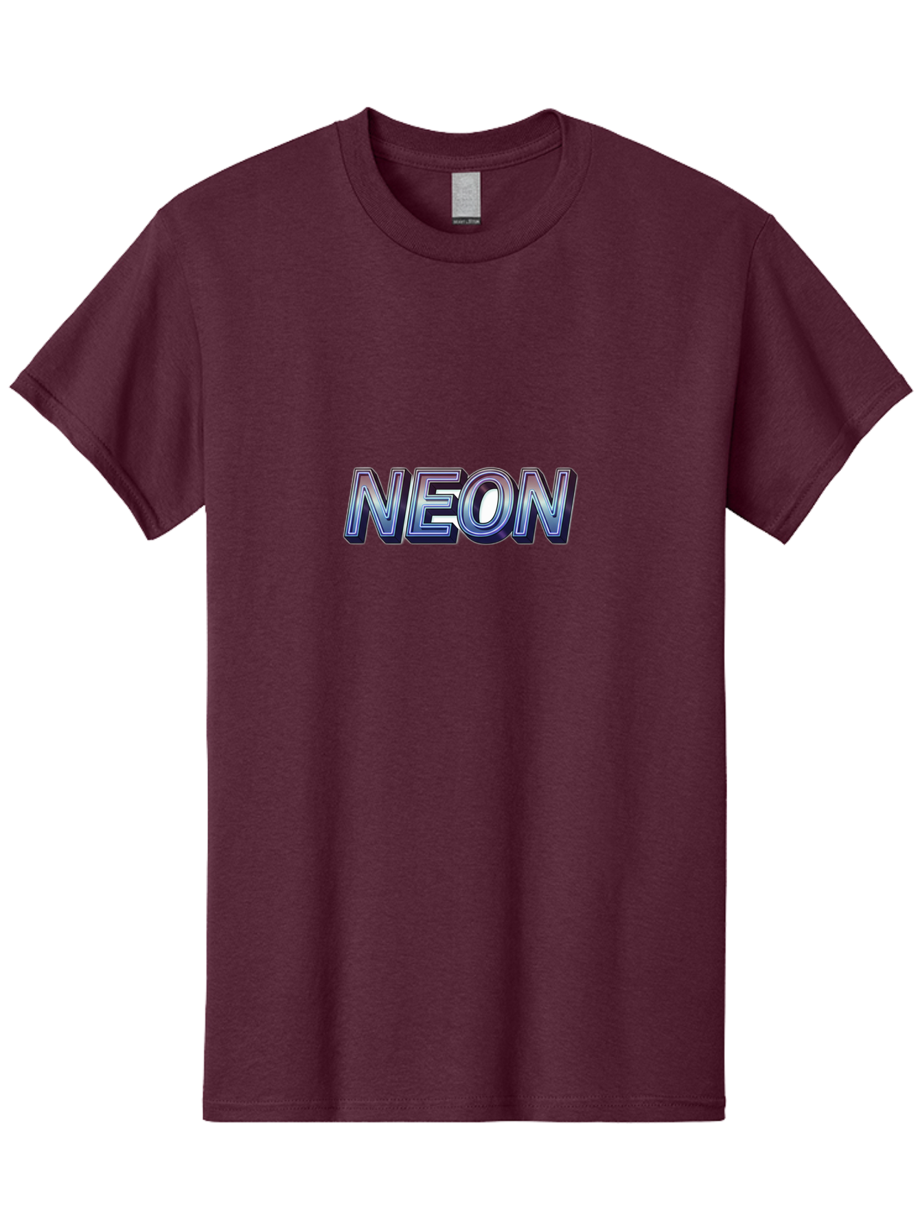 Neon Men'S Graphic Tee, 100% Cotton, Comfortable Casual Summer Wear, Machine Washable, Neon Sign, Glowing Letters, Futuristic Design, Vibrant Colors, Chrome Effect, Modern Aesthetic, Nightlife Inspiration, Urban Style, Bold Typography Bab029 23