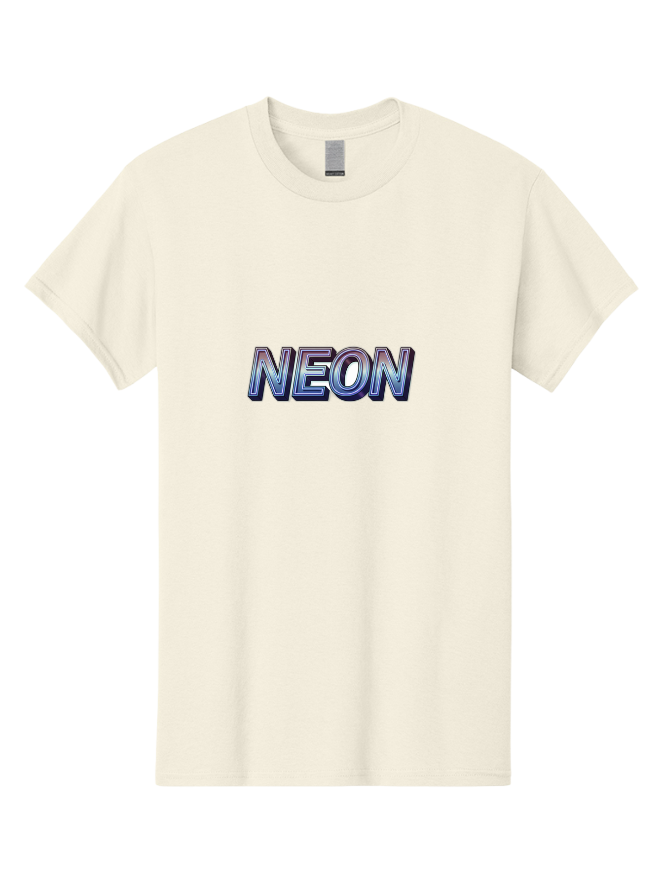 Neon Men'S Graphic Tee, 100% Cotton, Comfortable Casual Summer Wear, Machine Washable, Neon Sign, Glowing Letters, Futuristic Design, Vibrant Colors, Chrome Effect, Modern Aesthetic, Nightlife Inspiration, Urban Style, Bold Typography Bab029 29