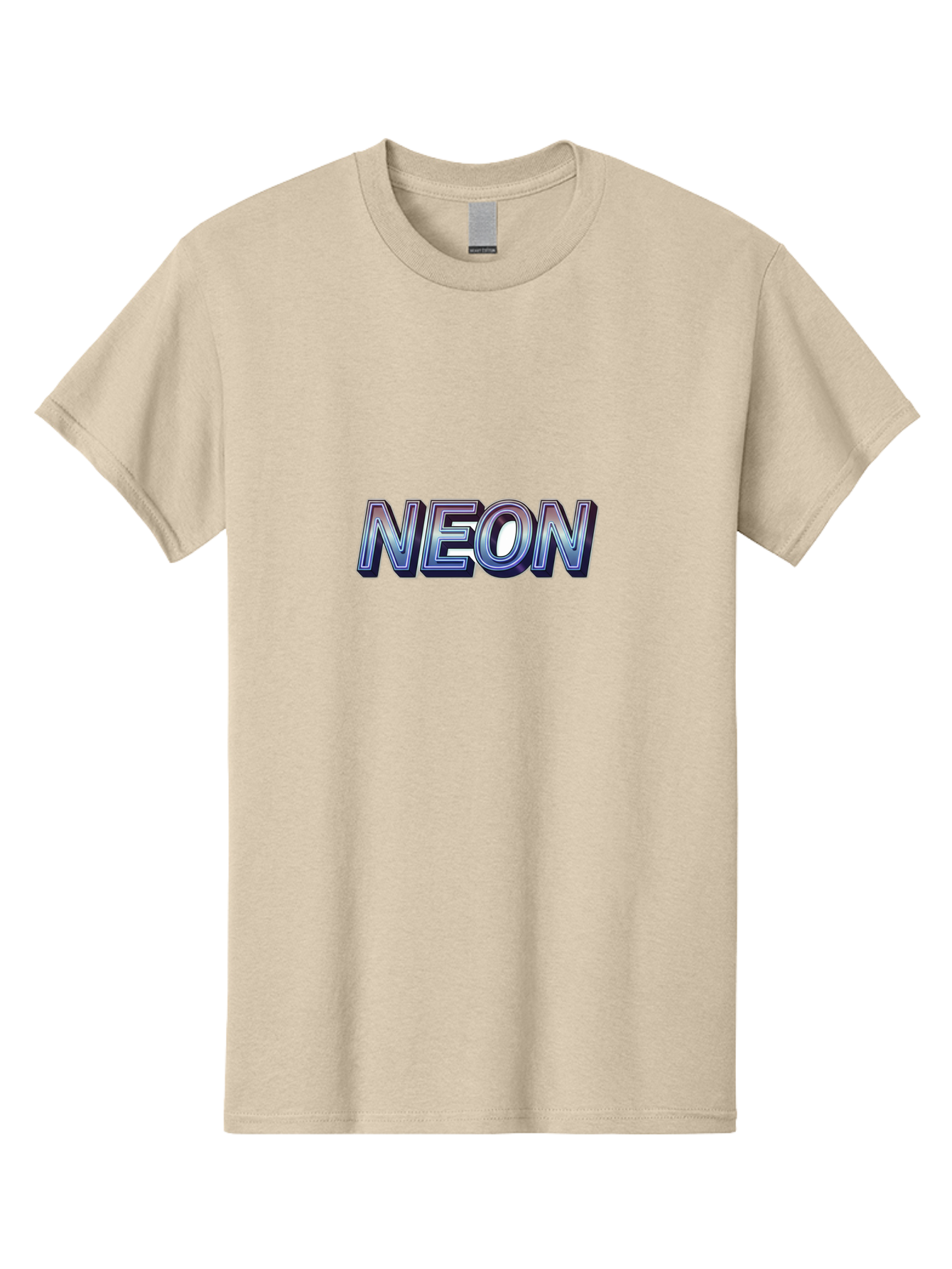 Neon Men'S Graphic Tee, 100% Cotton, Comfortable Casual Summer Wear, Machine Washable, Neon Sign, Glowing Letters, Futuristic Design, Vibrant Colors, Chrome Effect, Modern Aesthetic, Nightlife Inspiration, Urban Style, Bold Typography Bab029 11