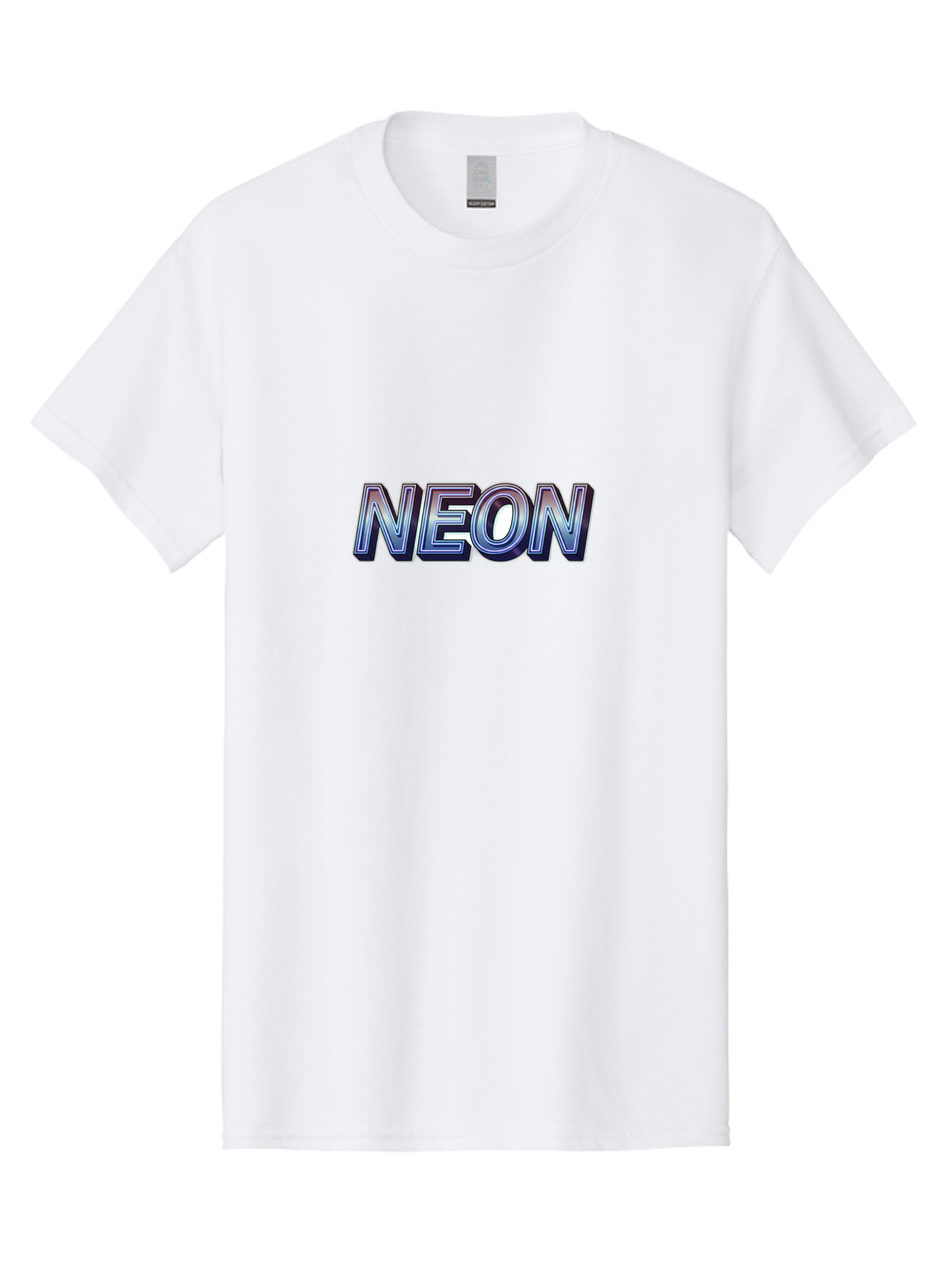 Neon Men'S Graphic Tee, 100% Cotton, Comfortable Casual Summer Wear, Machine Washable, Neon Sign, Glowing Letters, Futuristic Design, Vibrant Colors, Chrome Effect, Modern Aesthetic, Nightlife Inspiration, Urban Style, Bold Typography Bab029 15