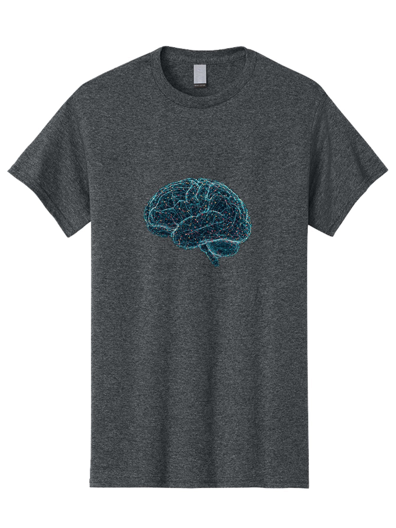 Network-Brain Men'S Graphic Tee, 100% Cotton, Comfortable Casual Summer Wear, Machine Washable, Human Brain, Neurological Connections, Complex Neural Networks, Futuristic Illustration, Science Fiction, Cognitive Function, Brain Activity, Bab031 8