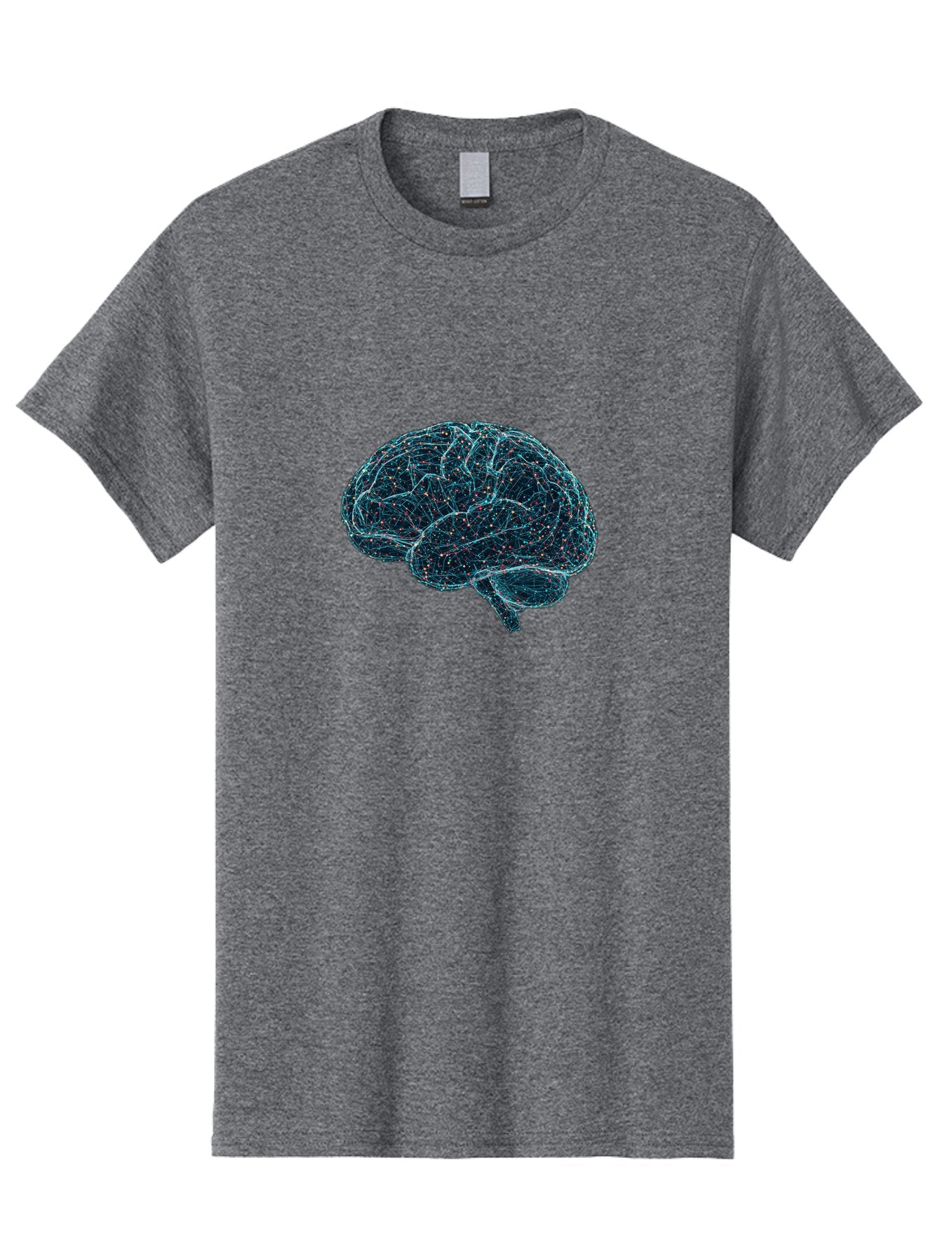 Network-Brain Men'S Graphic Tee, 100% Cotton, Comfortable Casual Summer Wear, Machine Washable, Human Brain, Neurological Connections, Complex Neural Networks, Futuristic Illustration, Science Fiction, Cognitive Function, Brain Activity, Bab031 4