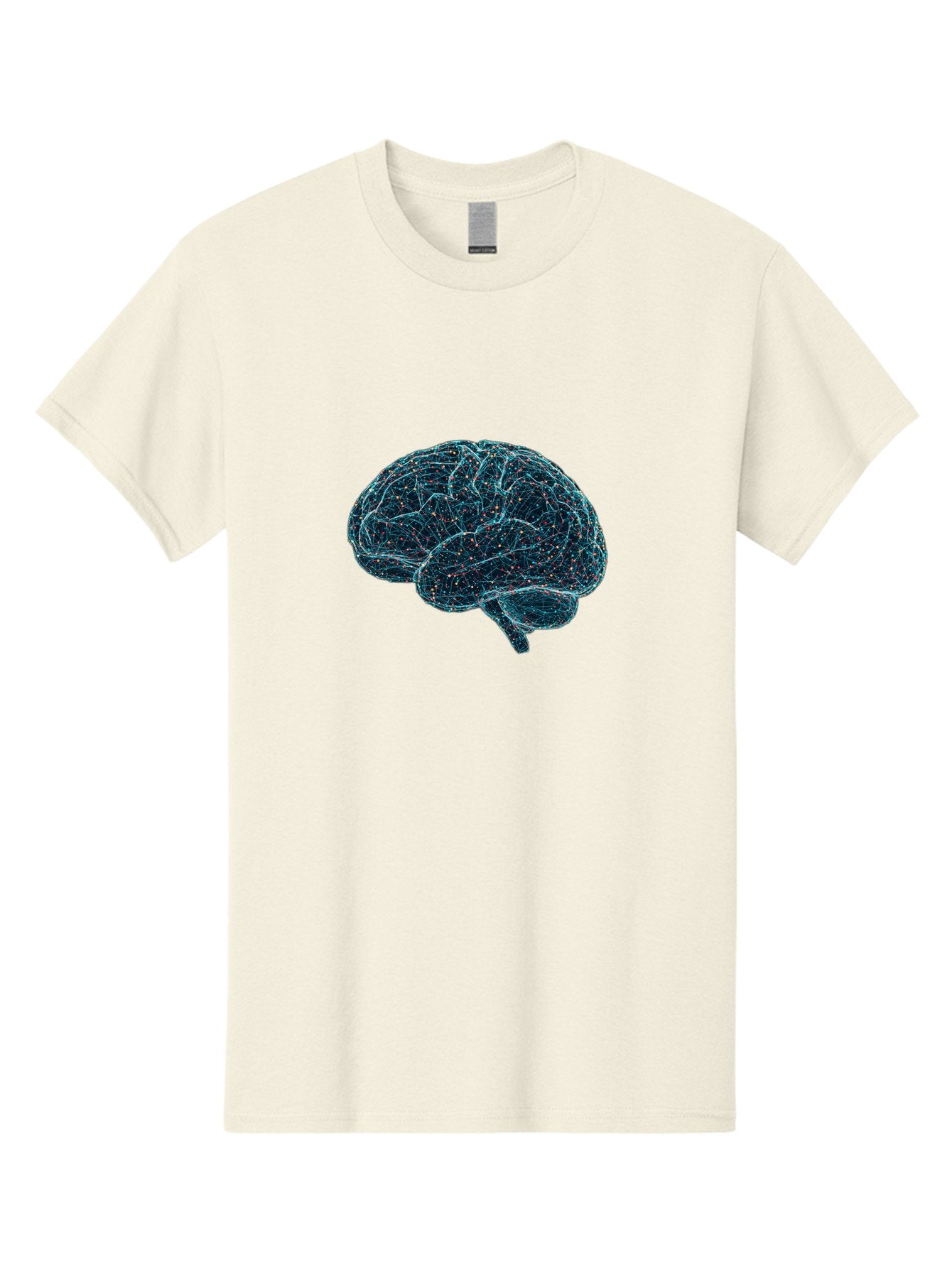Network-Brain Men'S Graphic Tee, 100% Cotton, Comfortable Casual Summer Wear, Machine Washable, Human Brain, Neurological Connections, Complex Neural Networks, Futuristic Illustration, Science Fiction, Cognitive Function, Brain Activity, Bab031 15