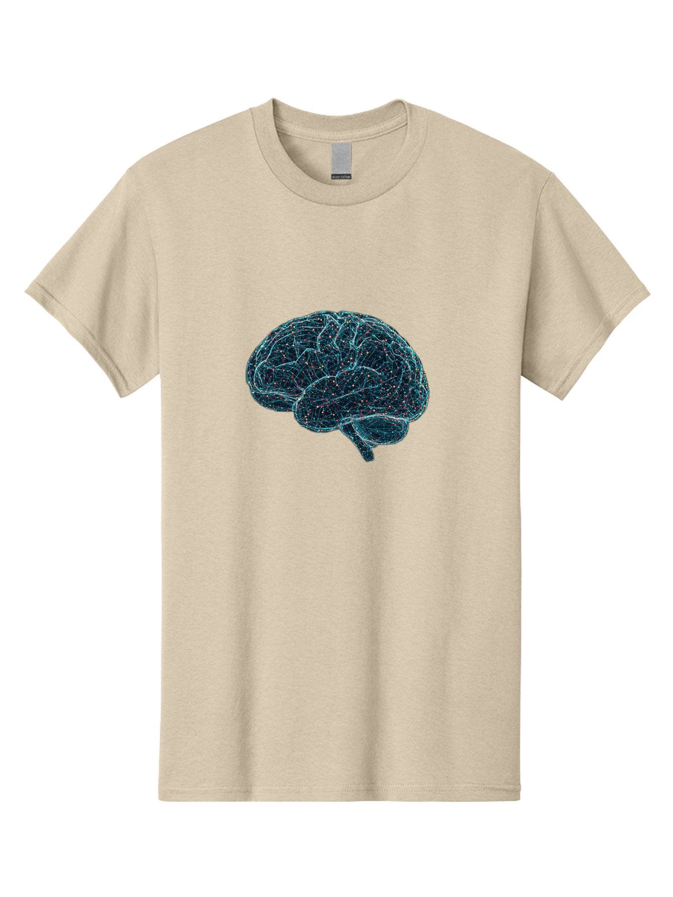 Network-Brain Men'S Graphic Tee, 100% Cotton, Comfortable Casual Summer Wear, Machine Washable, Human Brain, Neurological Connections, Complex Neural Networks, Futuristic Illustration, Science Fiction, Cognitive Function, Brain Activity, Bab031 10