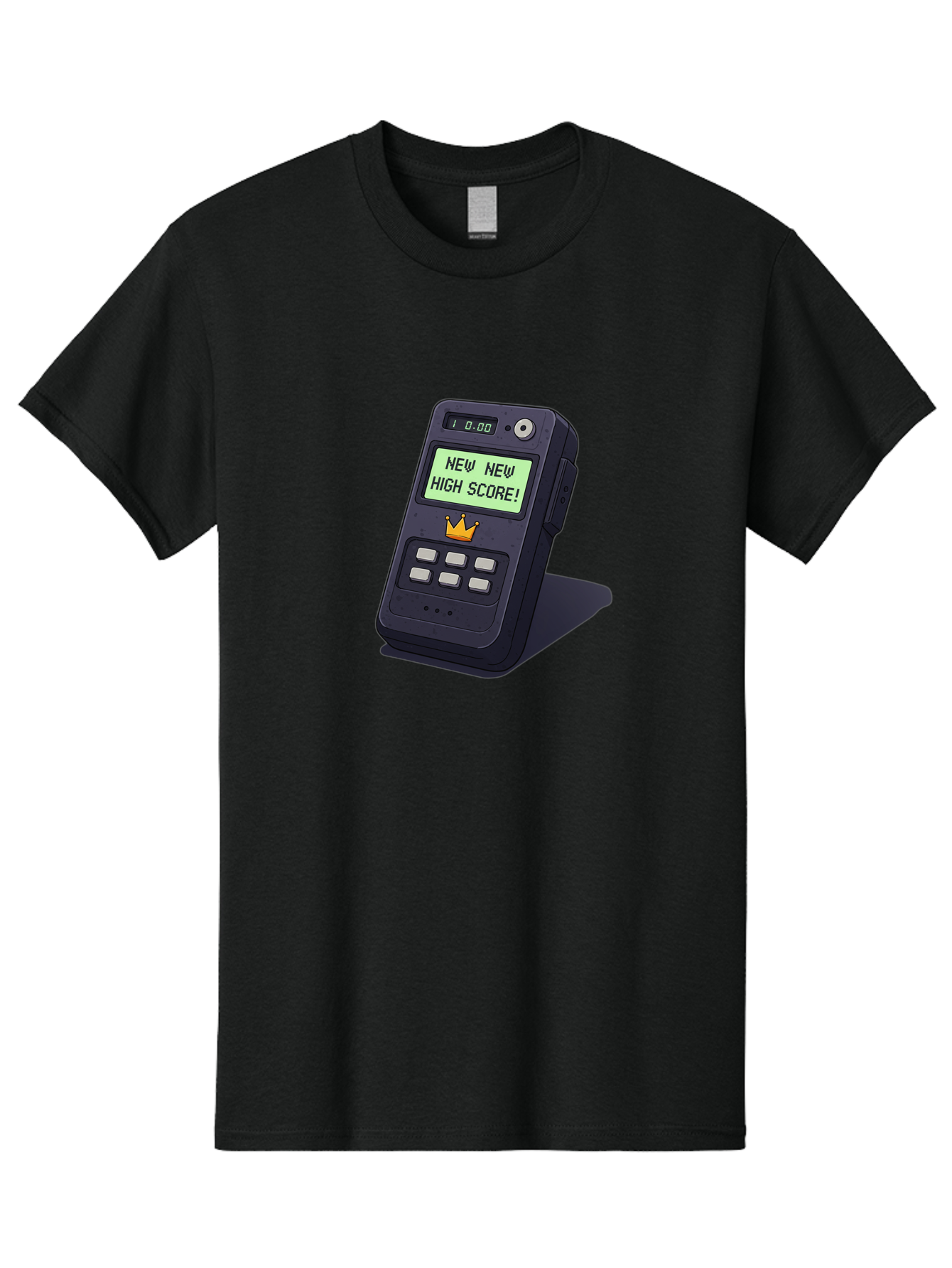 New-New-High-Score Men'S Graphic Tee, 100% Cotton, Comfortable Casual Summer Wear, Machine Washable, Retro Game Console, Vintage Video Game, High Score Alert, Nostalgic Gaming, Classic Arcade, Pixel Art, Electronic Device, Retro Technology, Bab032 5