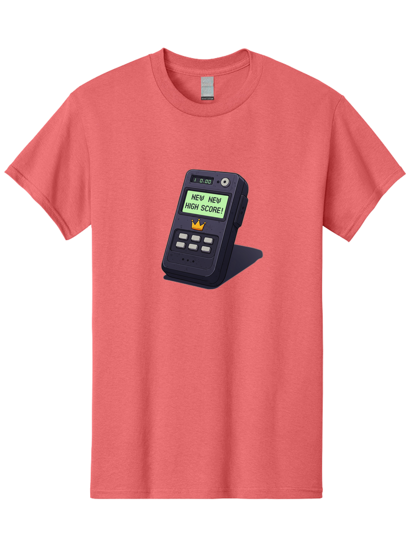 New-New-High-Score Men'S Graphic Tee, 100% Cotton, Comfortable Casual Summer Wear, Machine Washable, Retro Game Console, Vintage Video Game, High Score Alert, Nostalgic Gaming, Classic Arcade, Pixel Art, Electronic Device, Retro Technology, Bab032 17